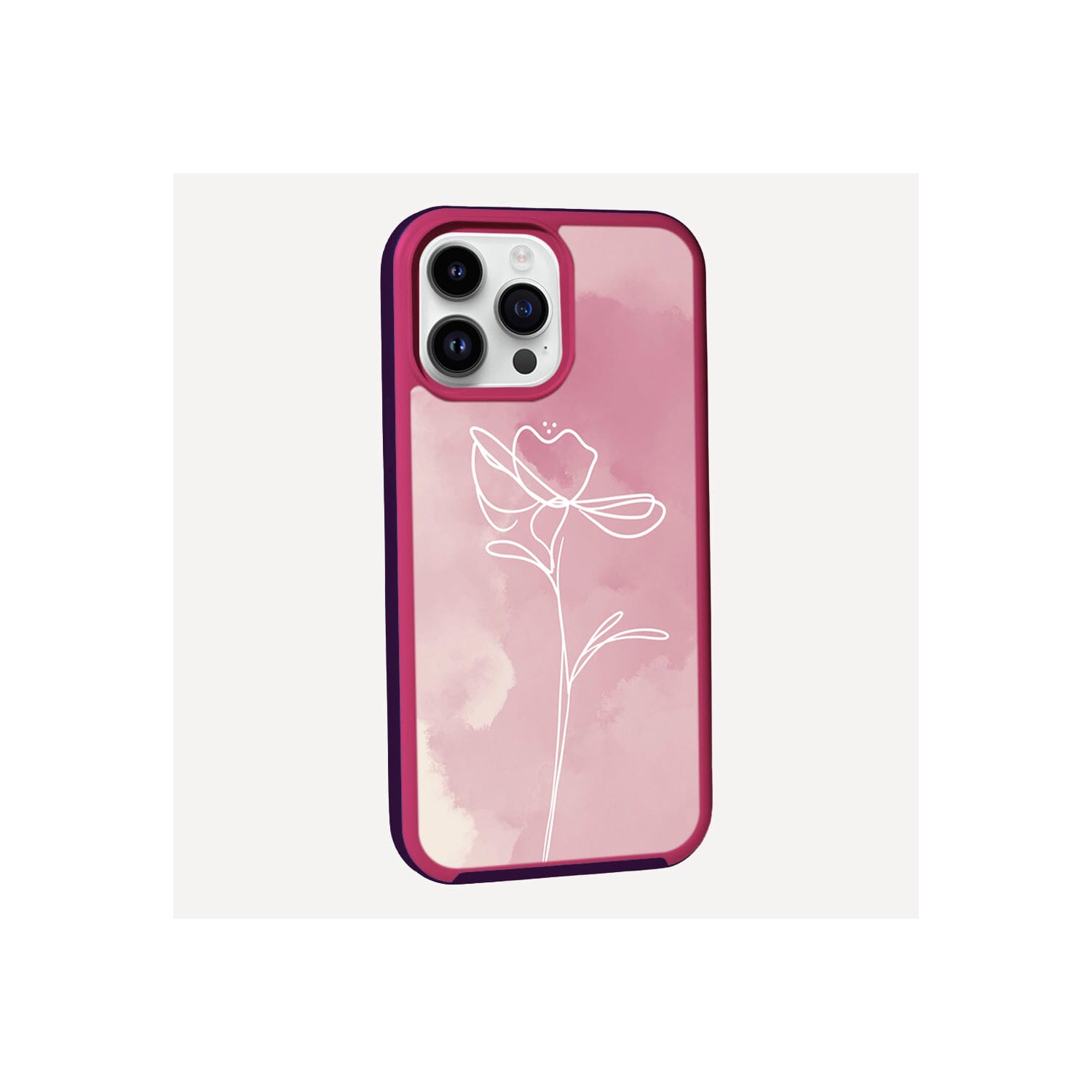 MagSafe iPhone 13 Pro Max Pink Flower Case