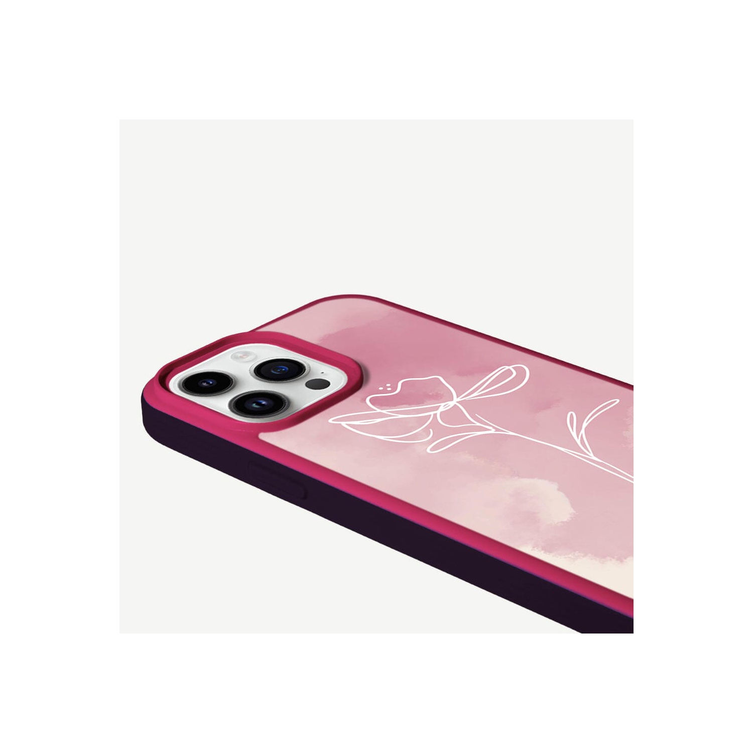 MagSafe iPhone 13 Pro Max Pink Flower Case
