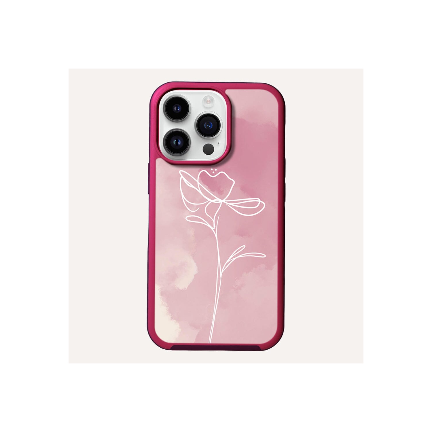 MagSafe iPhone 13 Pro Max Pink Flower Case
