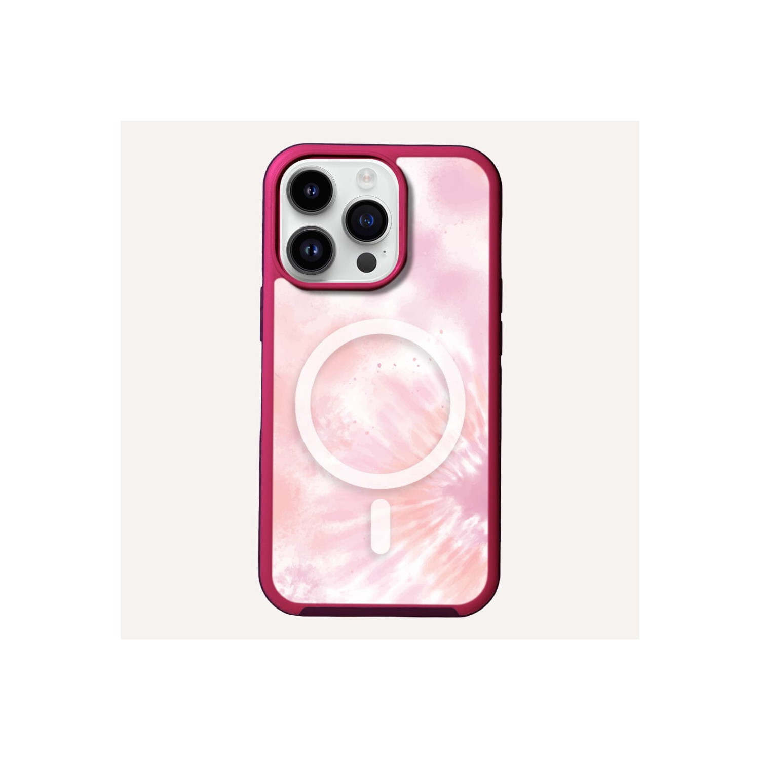 MagSafe iPhone 13 Pro Pink Tie Dye Case