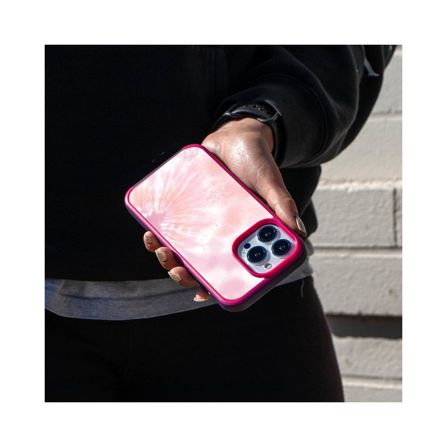 MagSafe iPhone 13 Pro Pink Tie Dye Case