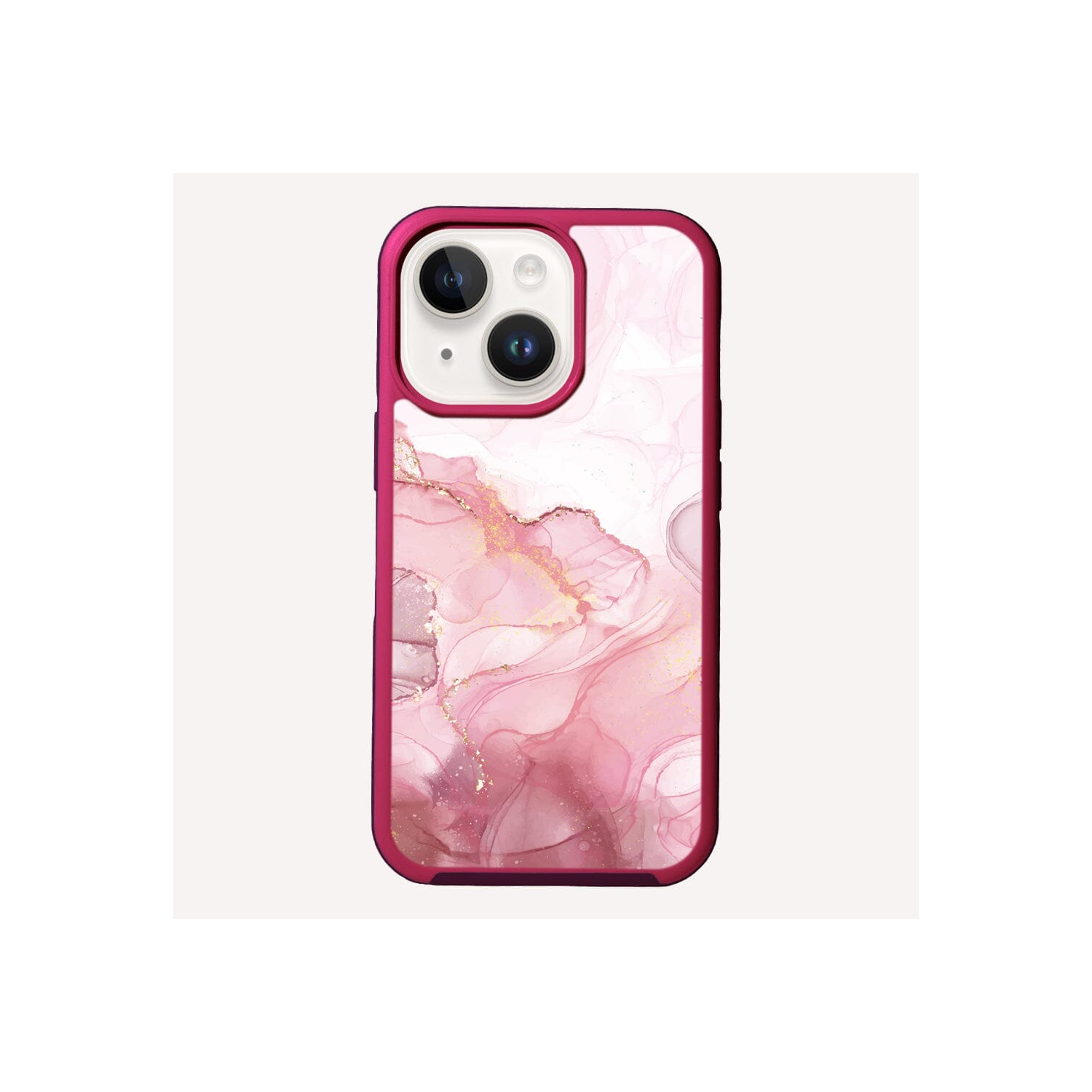 MagSafe iPhone 14 Pink Marble Case