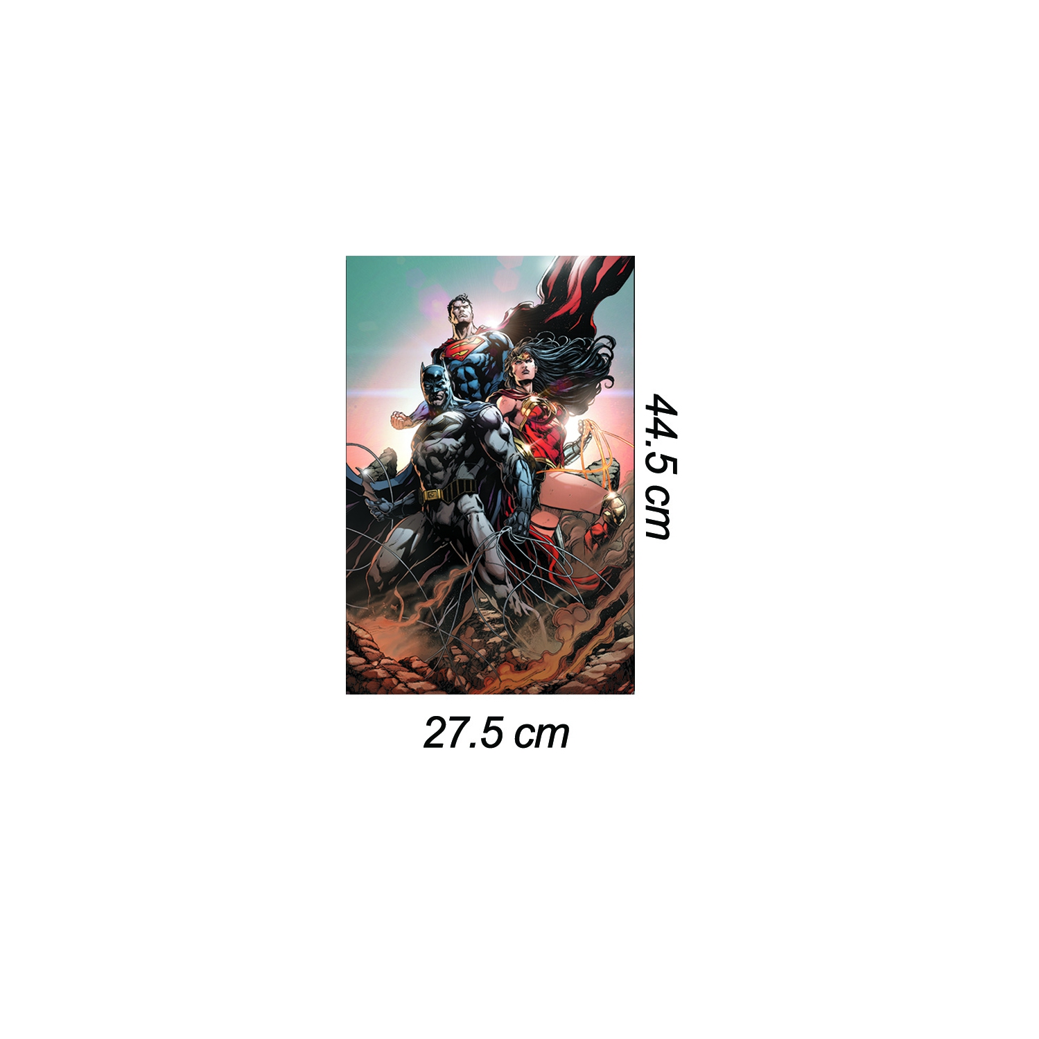 Bedrock Collectibles DC Comics Justice League Trinity - Imprimé beaux-arts, multicolore, 27,5 x 44,5&nbsp;cm, sans cadre