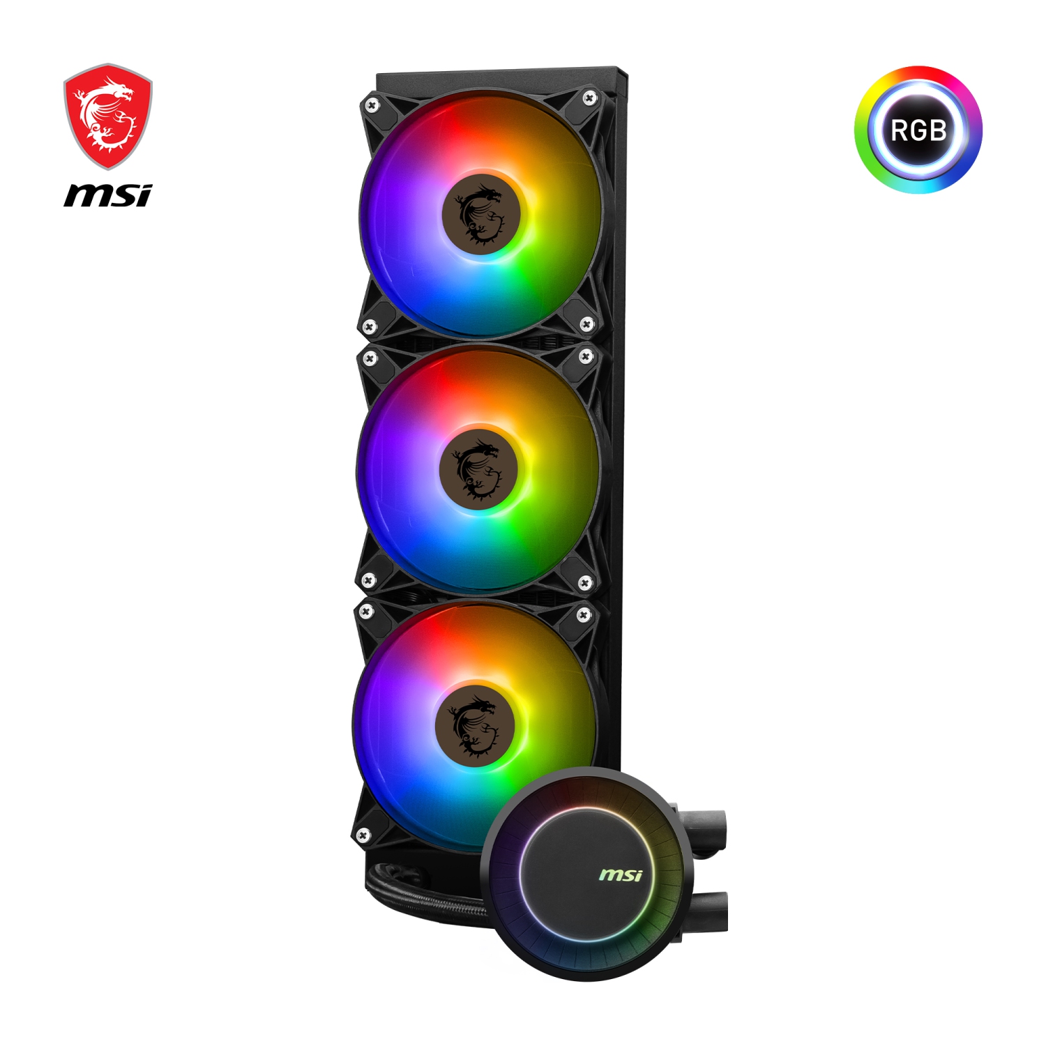 MAG CORELIQUID E360 de MSI, refroidisseur liquide tout-en-un pour UCT, LGA 1851, radiateur 360&nbsp;mm, ventilateurs PWM triple 120&nbsp;mm, RVBA