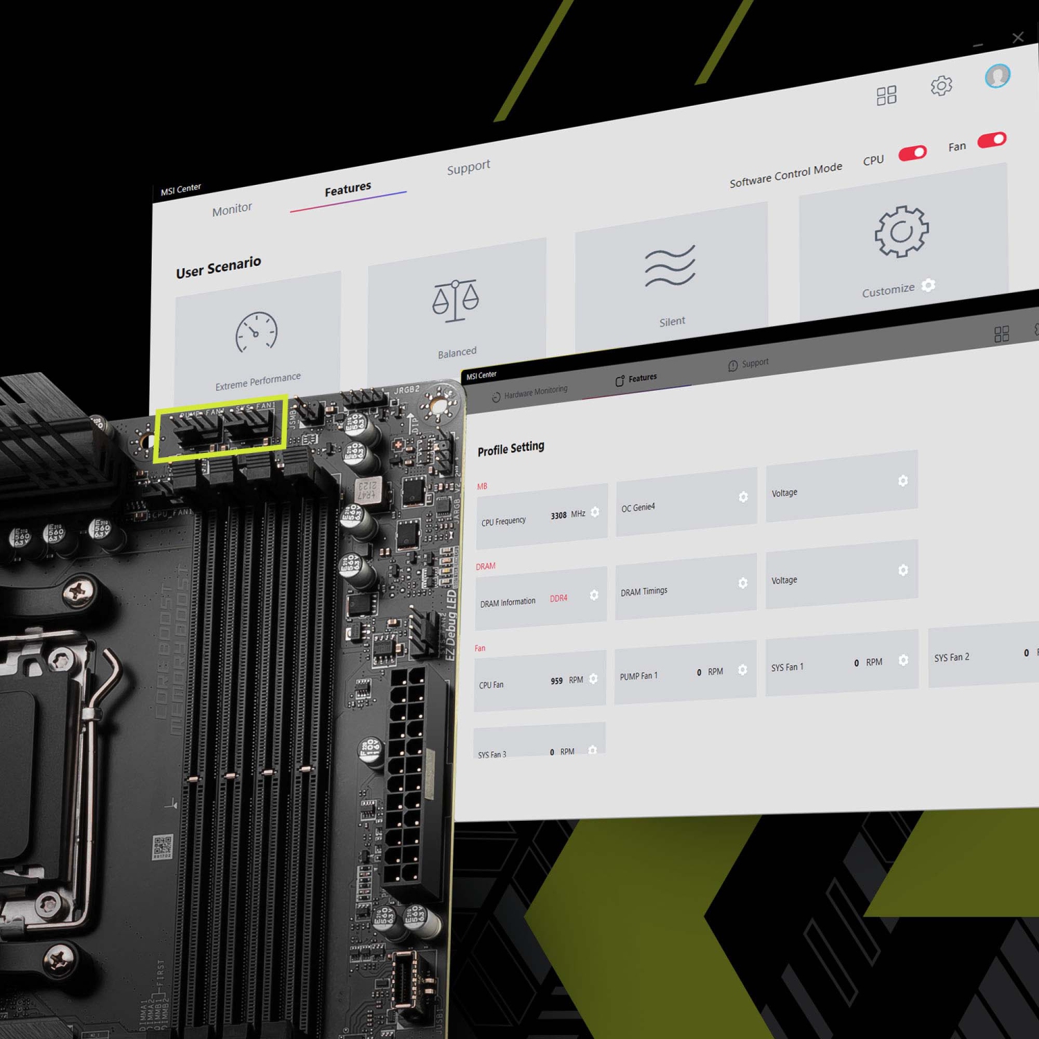 MSI MAG CORELIQUID E240, AIO Liquid CPU Cooler, LGA 1851, 240mm Radiator, Double 120mm PWM Fans, ARGB