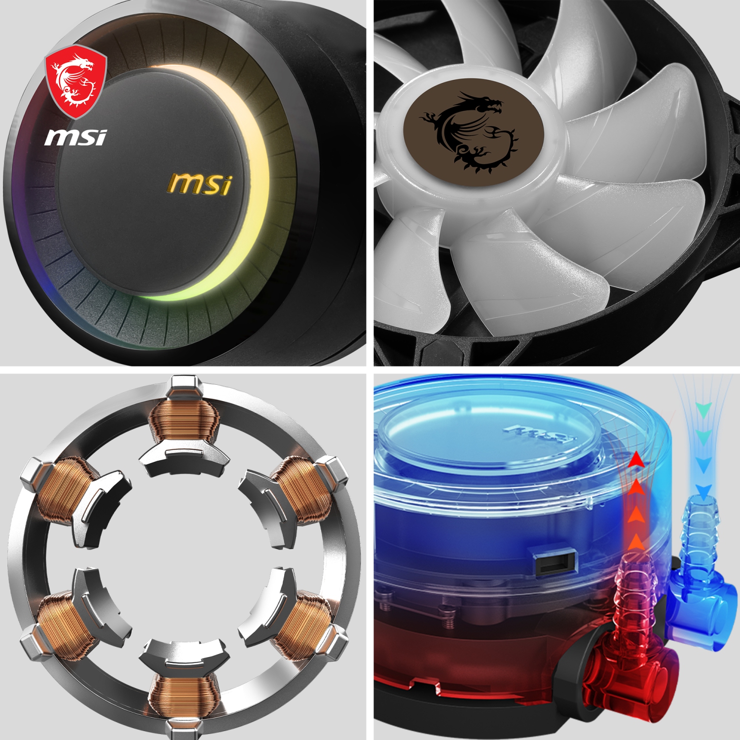 MSI MAG CORELIQUID E240, AIO Liquid CPU Cooler, LGA 1851, 240mm Radiator, Double 120mm PWM Fans, ARGB