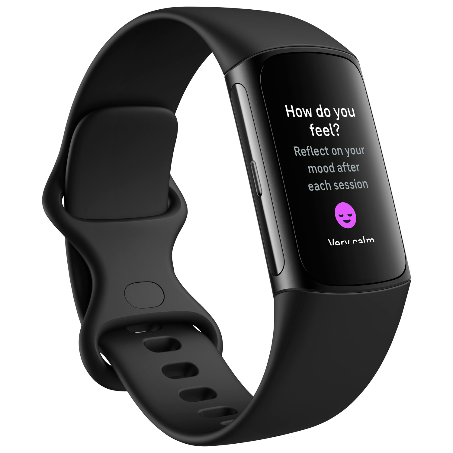 Moniteur de mise en forme Fitbit Charge 6 de Google avec GPS, fréquence cardiaque, suivi du sommeil et 6 mois de Fitbit Premium - Noir volcanique/Noir