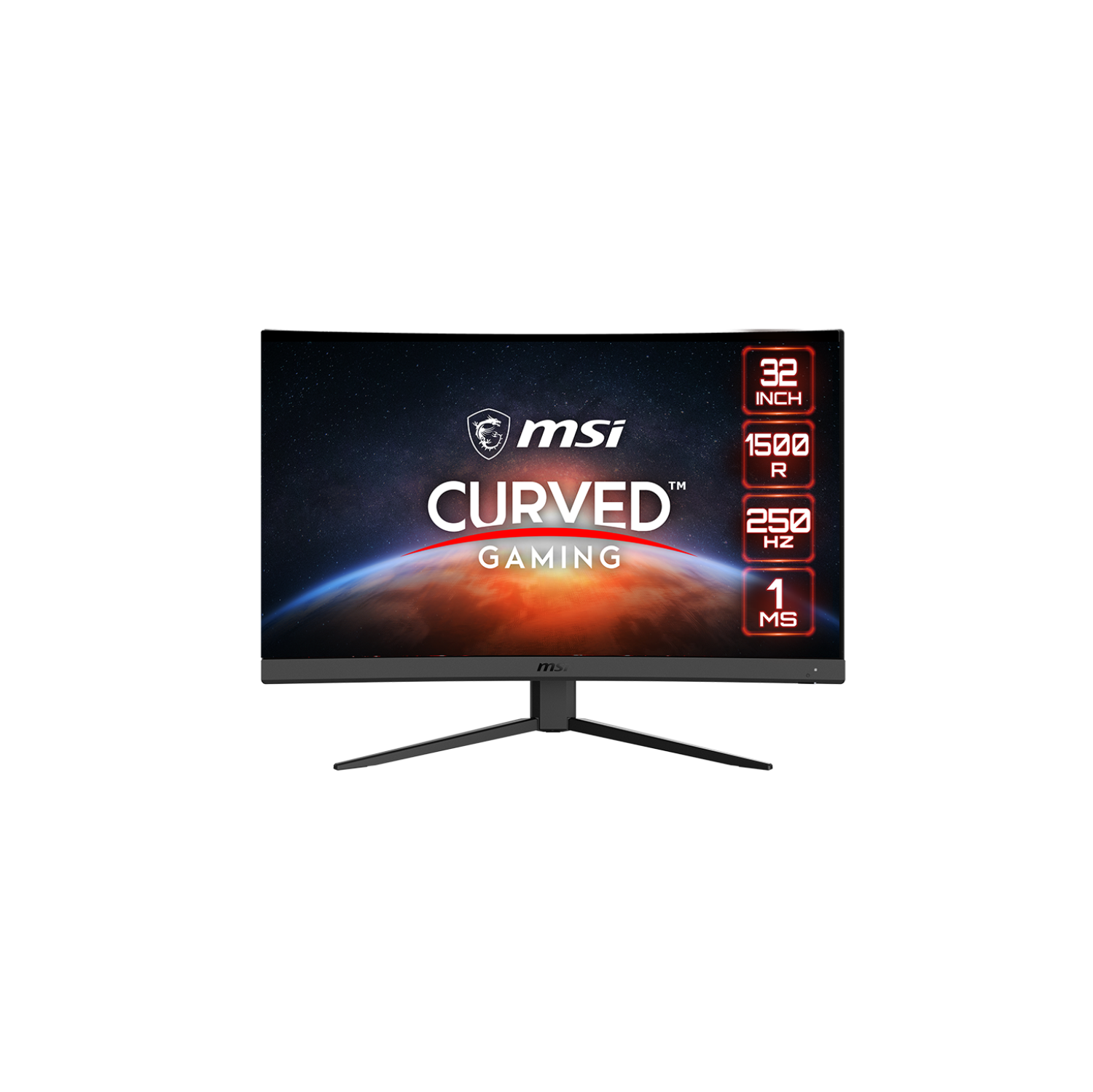 MSI 32" Curved 1500R Gaming Monitor, 250Hz, 1ms, 1920 x 1080 (FHD), 16:9 VA, TILT, G32C4X