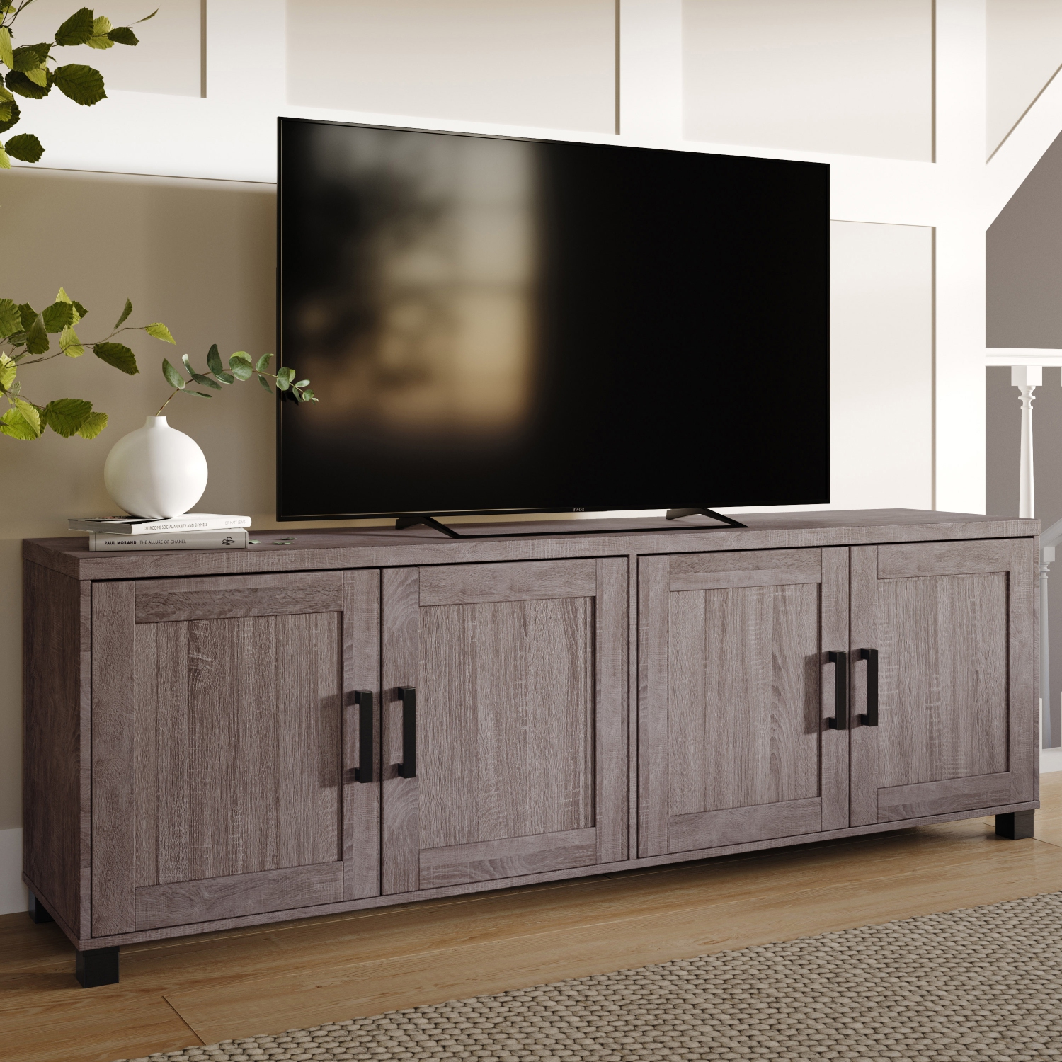 CorLiving TV Stand with Doors, TVs up to 85"