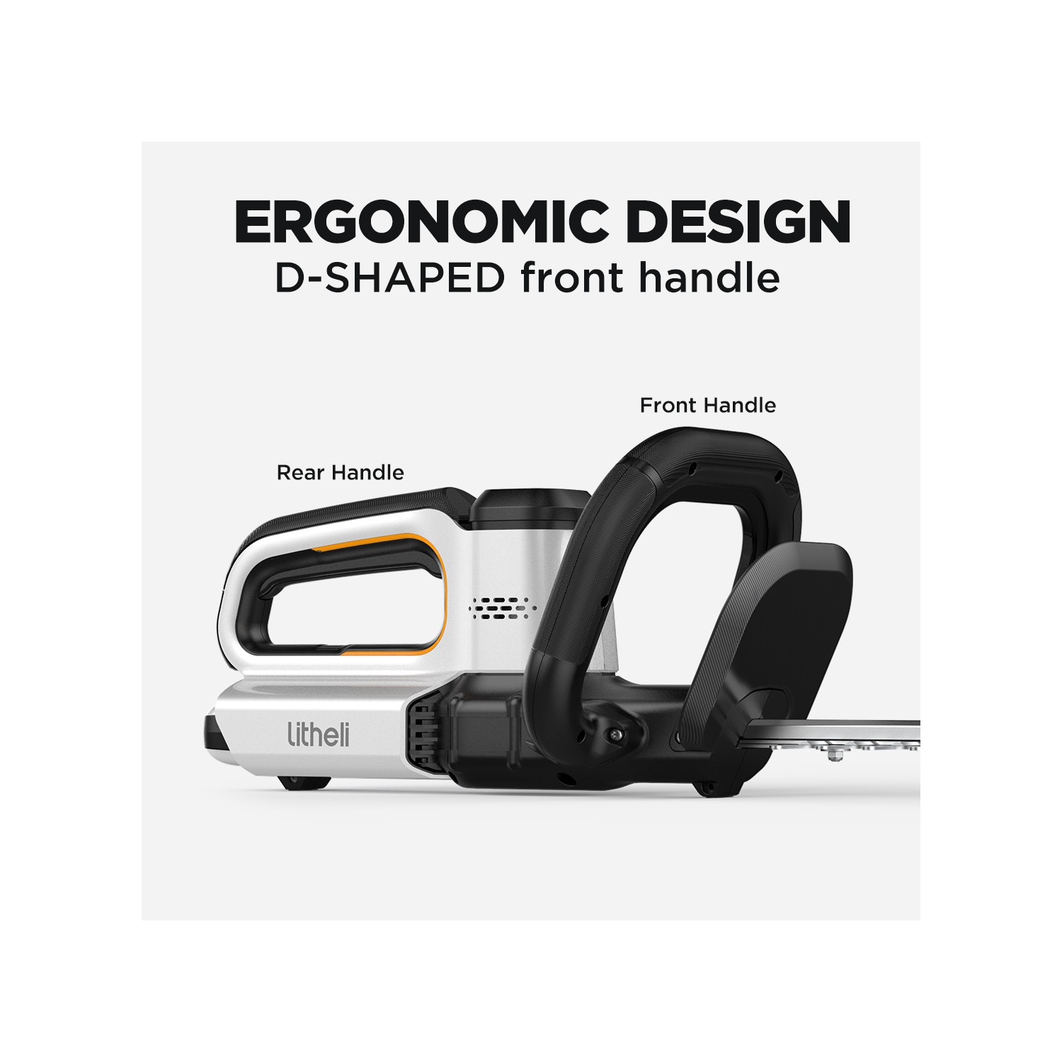 Taille-haie Litheli 20 V, taille-haie sans fil 20 po pour arbuste, coupe, taille, élagage, taille, taille-haies 3/4'' avec batterie 2,0 Ah