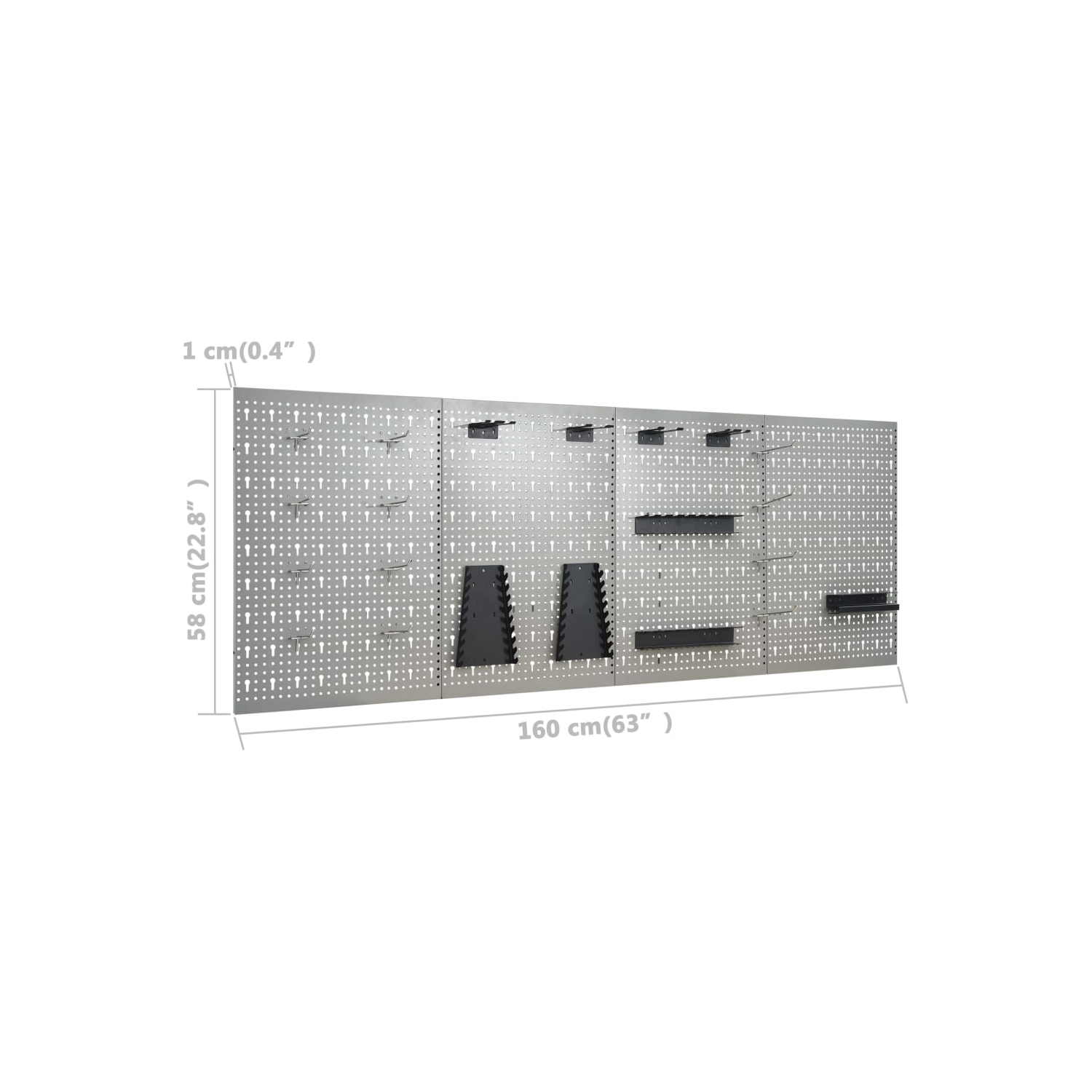 vidaXL Workbench with Four Wall Panels and Two Cabinets
