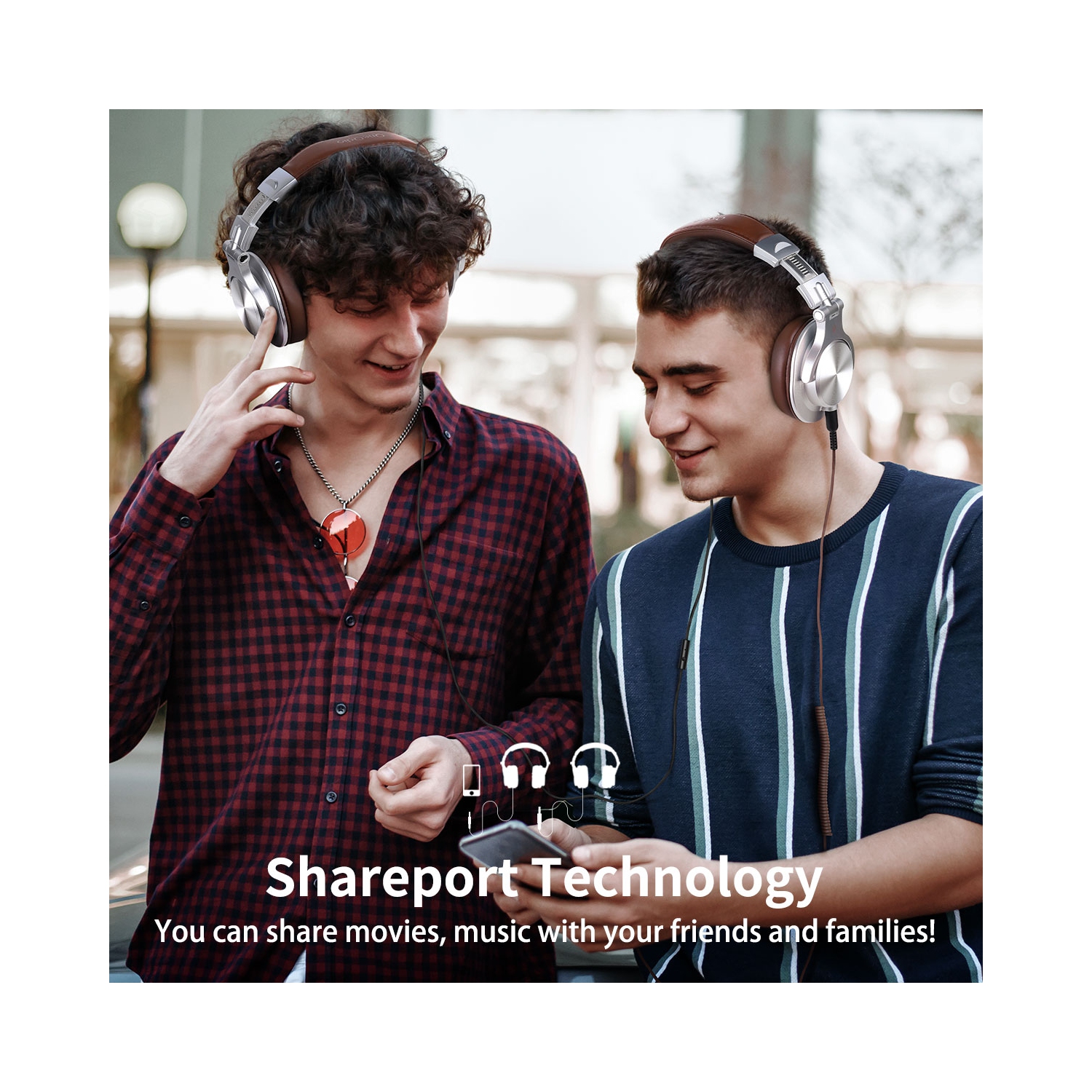 OneOdio Wired Studio Headphones Over-Ear Headphones-A71 Silver