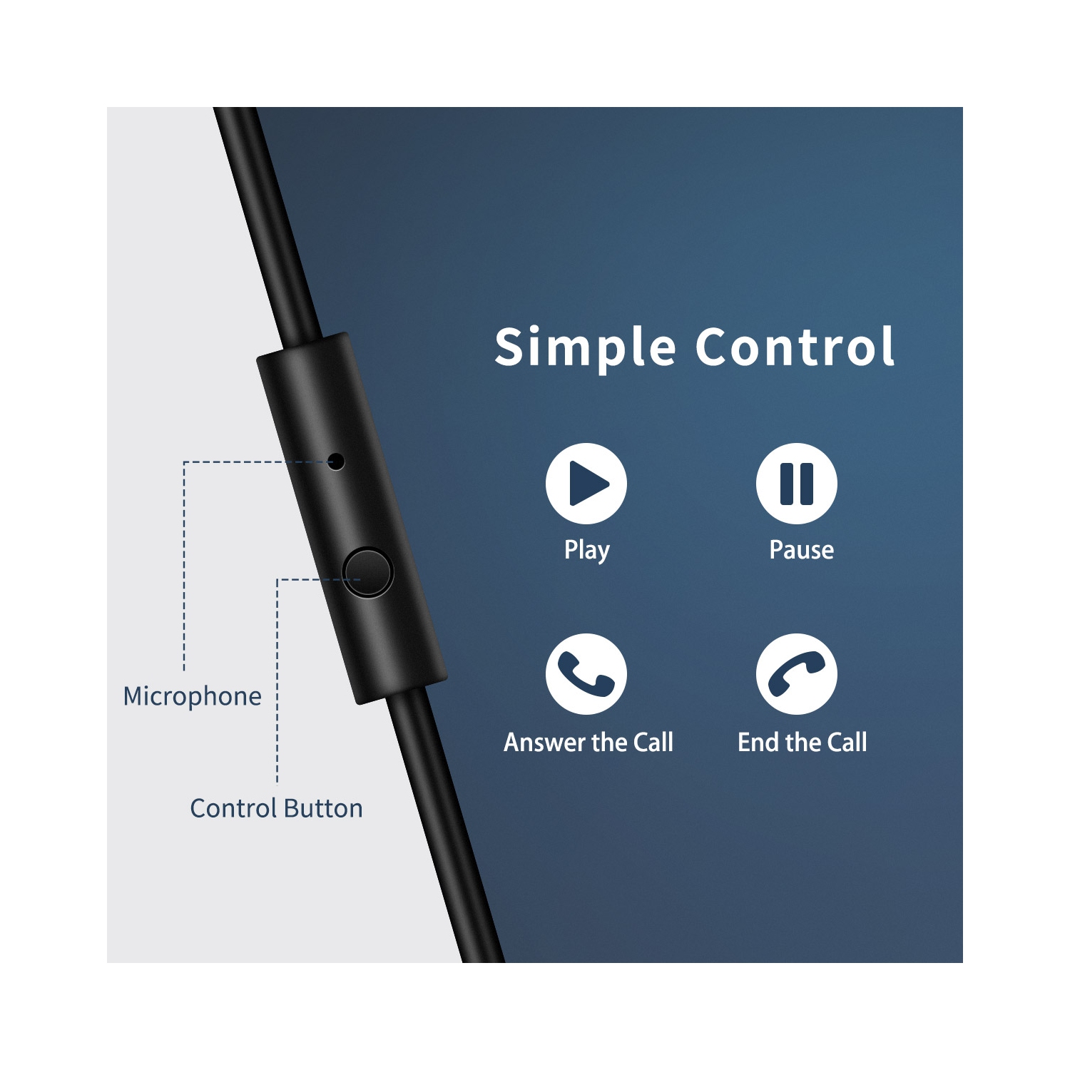 Casque d'écoute avec fil OneOdio avec deux prises stéréo haute résolution et de longs cordons de micro - A71 noir