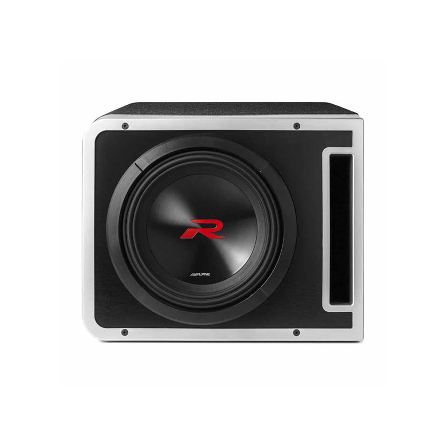 Enceinte préchargée à évent de haut-parleur d'extrêmes graves 10 po Halo Series R2-SB10&nbsp;V d'Alpine avec ProLink