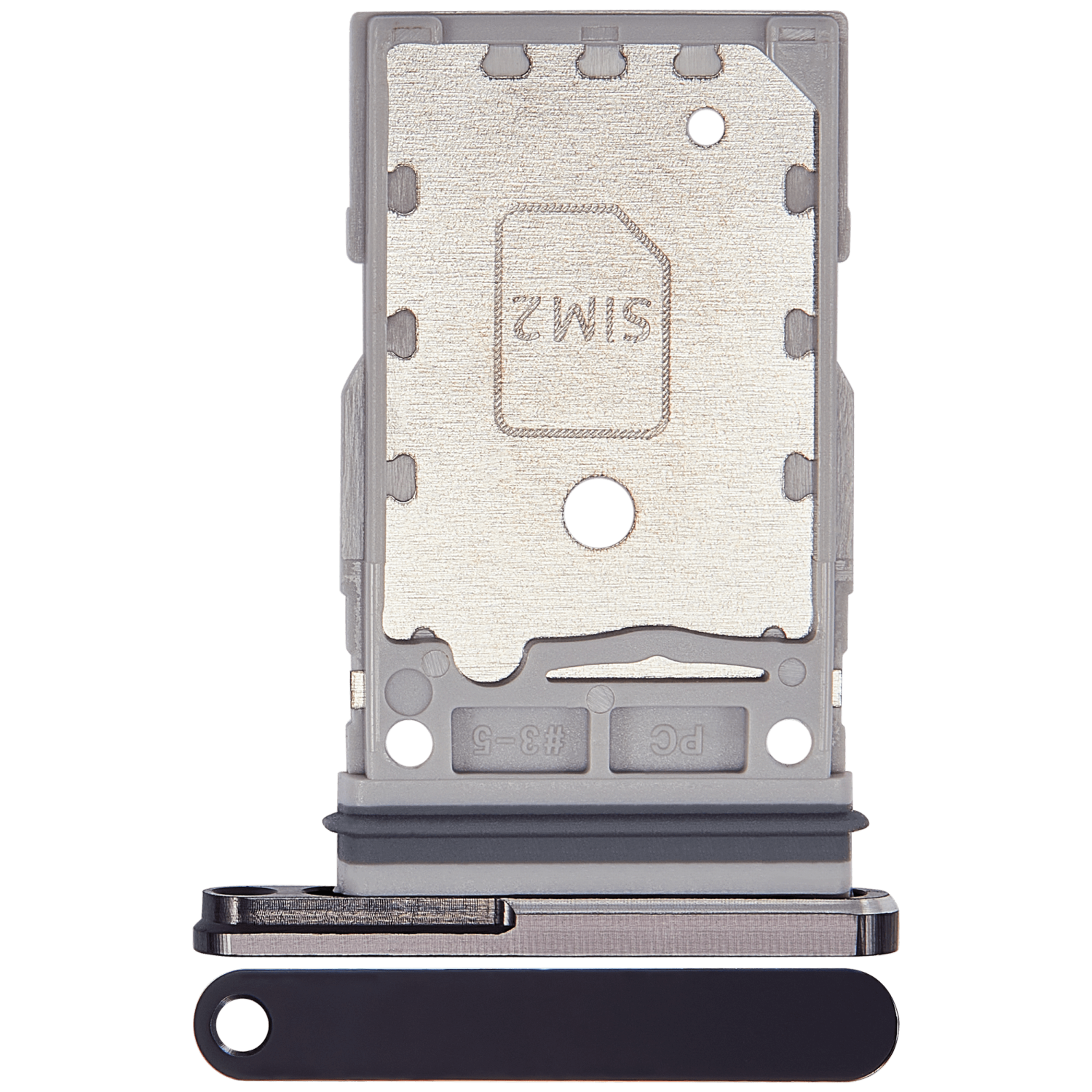 Replacement Dual Sim Card Tray Compatible With Samsung Galaxy Z Fold 4 (Phantom Black)