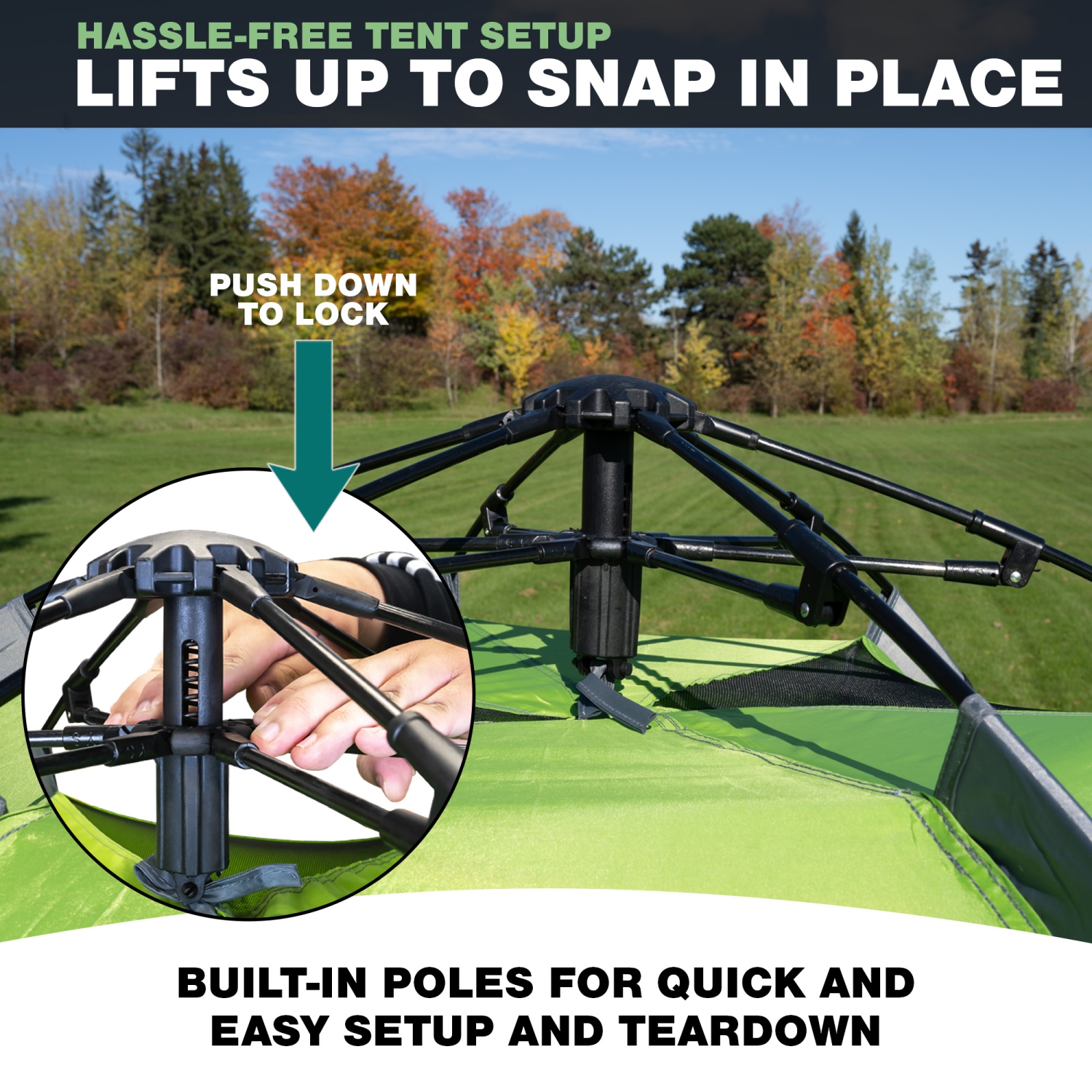 Instant Tent for Camping Easy Set Up, Easy Pop Up Beach Tent - Spacious Family Tent Pop Up Camping Tent Easy Setup - Portable Instant Tent 4 Person