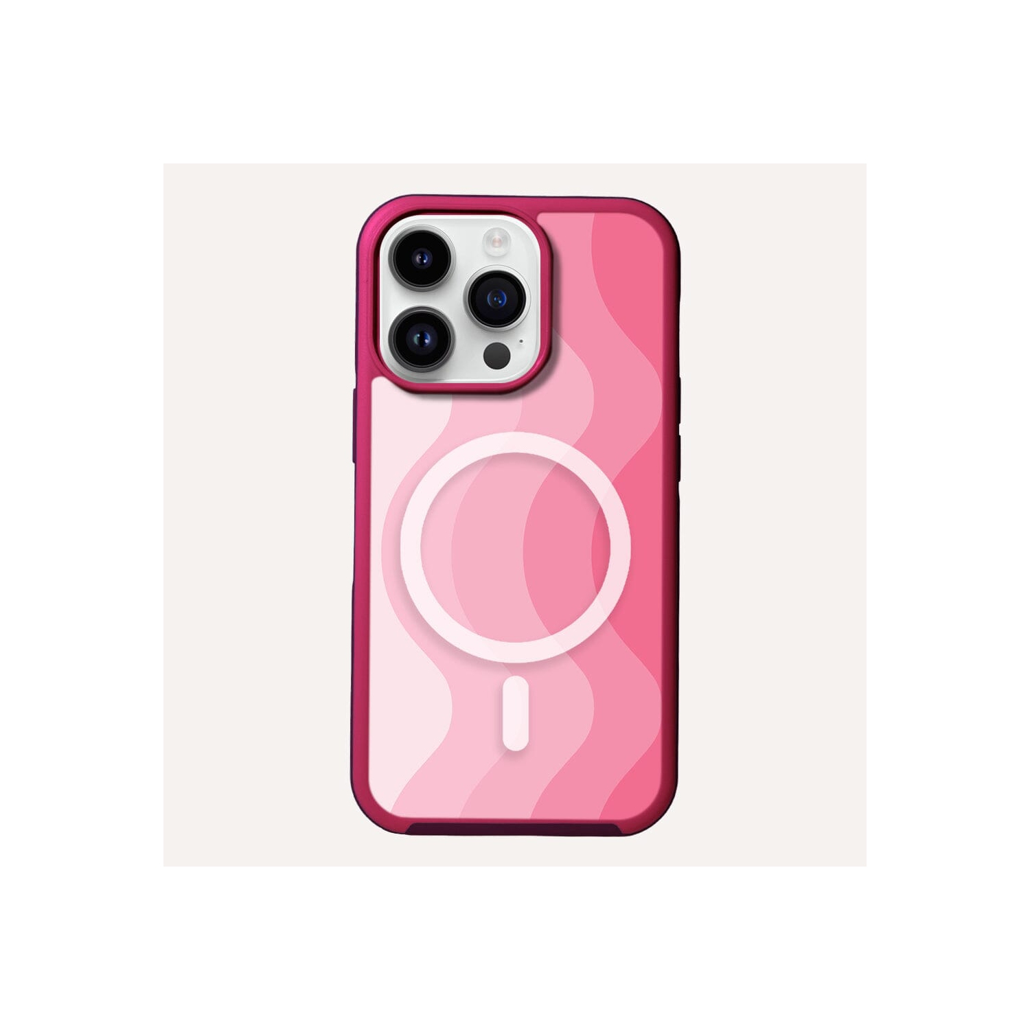 MagSafe iPhone 13 Pro Max Pink Wave Case