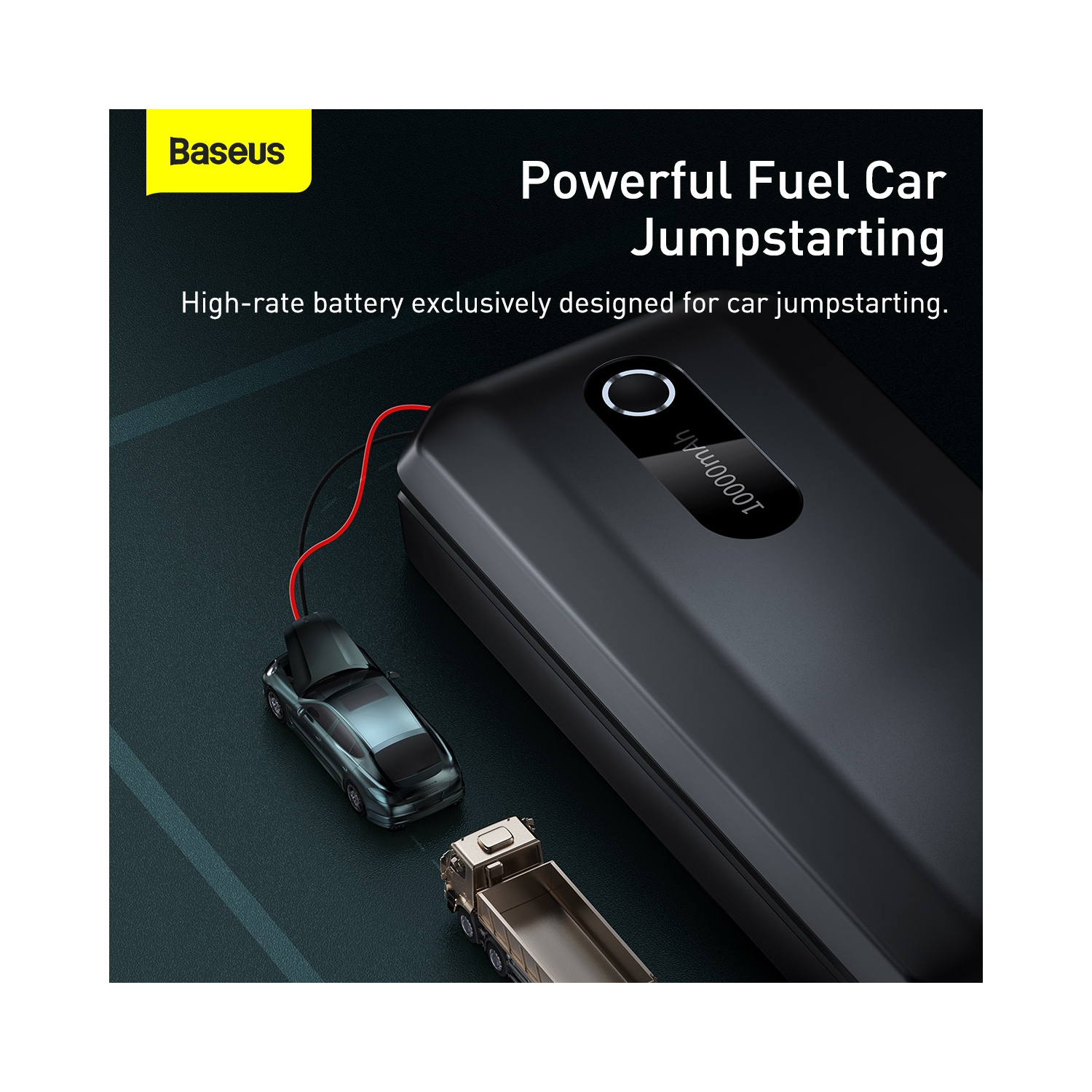 Baseus Super Energy Air Car Jump Starter 10000mAh Peak 1000A Power Pack -Black