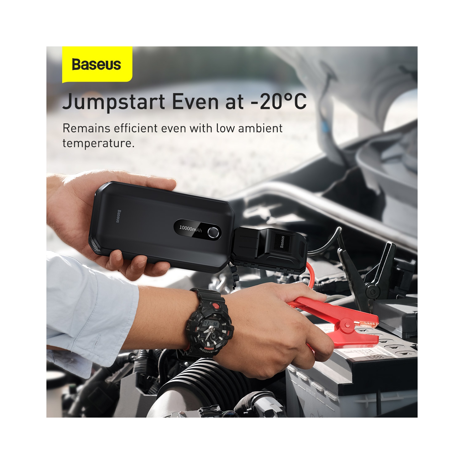 Baseus Super Energy Air Car Jump Starter 10000mAh Peak 1000A Power Pack -Black