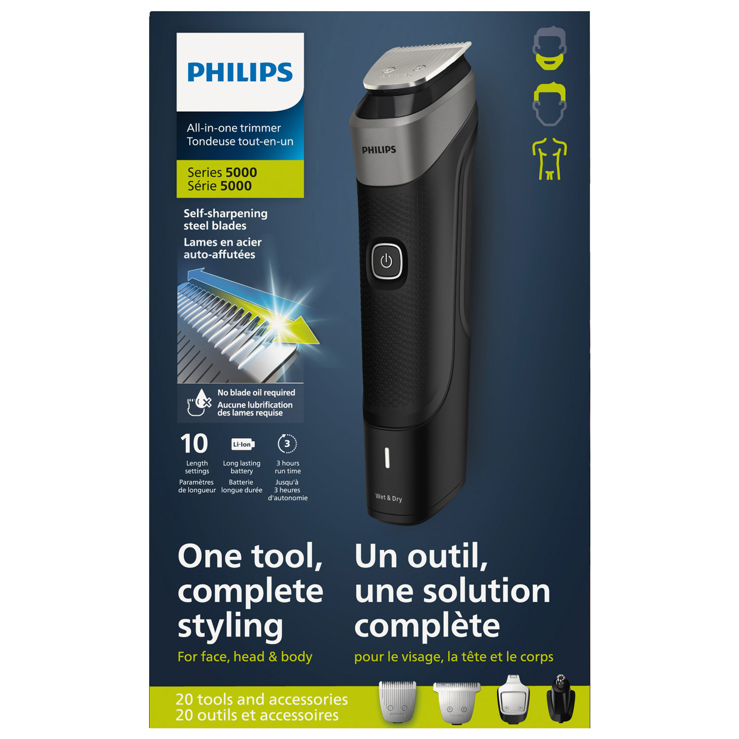 Tondeuse à usages multiples série 5000 de Philips