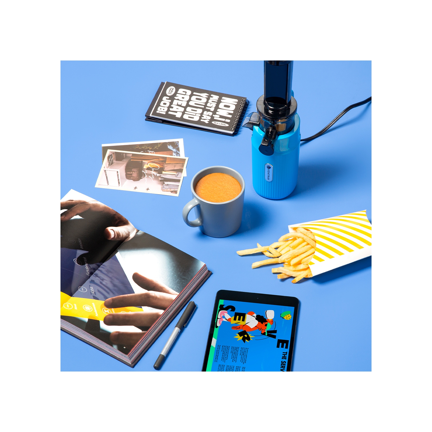 Centrifugeuse Ginnie de Ventray Essential, compact et lent, riche en nutriments, meilleur cadeau pour la famille