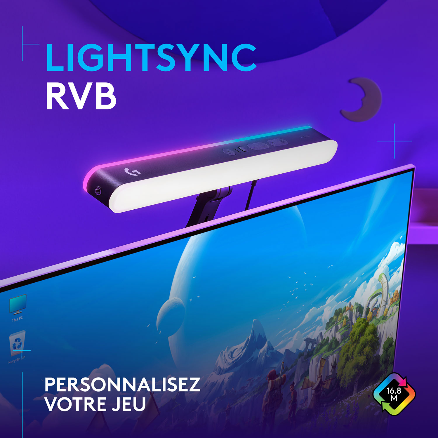 Logitech G Litra Beam LX Dual-Sided LED Streaming Key Light