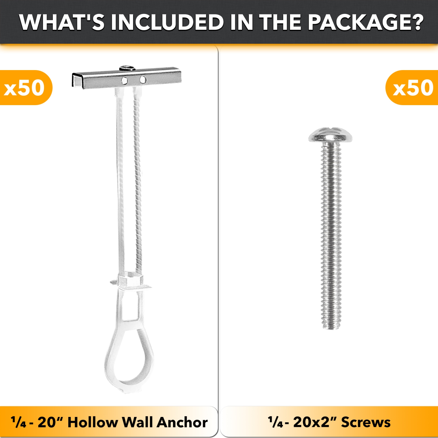 CondoMounts Ancrages muraux robustes | Support pour téléviseur métal/acier/SANS montant | Ancrages en métal pour montants | contient 90&nbsp;lb |