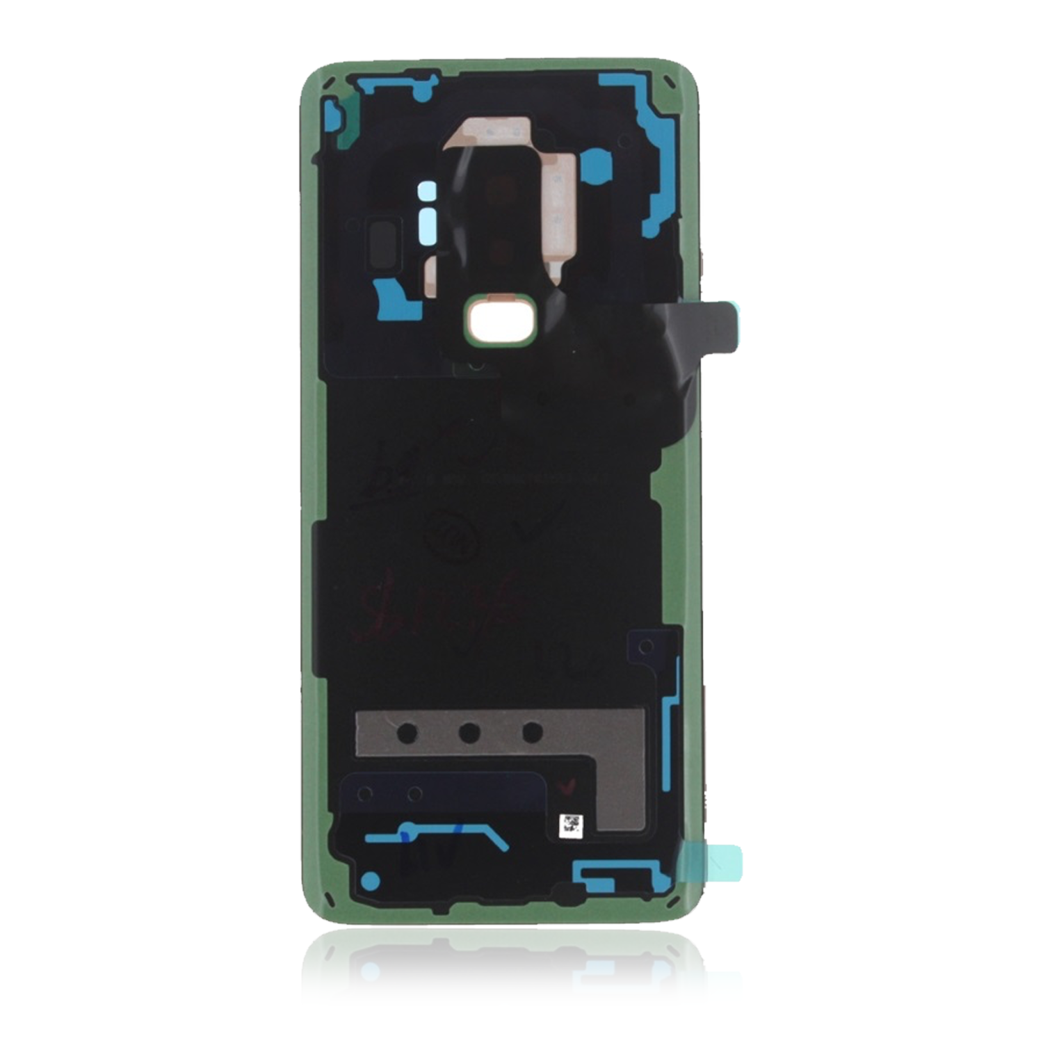 Couvercle arrière en verre de rechange avec objectif d'appareil photo compatible avec le Galaxy S9 plus de Samsung (Sunrise Gold)