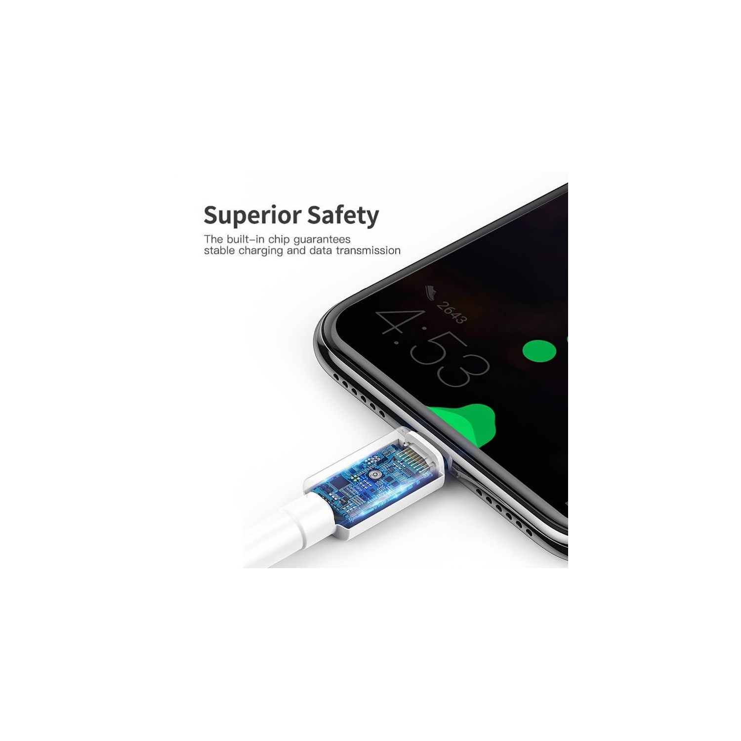 (KEEGUARD) Câble de chargement USB A à Lightning iPhone - 3,3FT m, câbles de chargement rapide USB A à 8 broches - pour iPhone 13 Pro Max, 12 Mini,