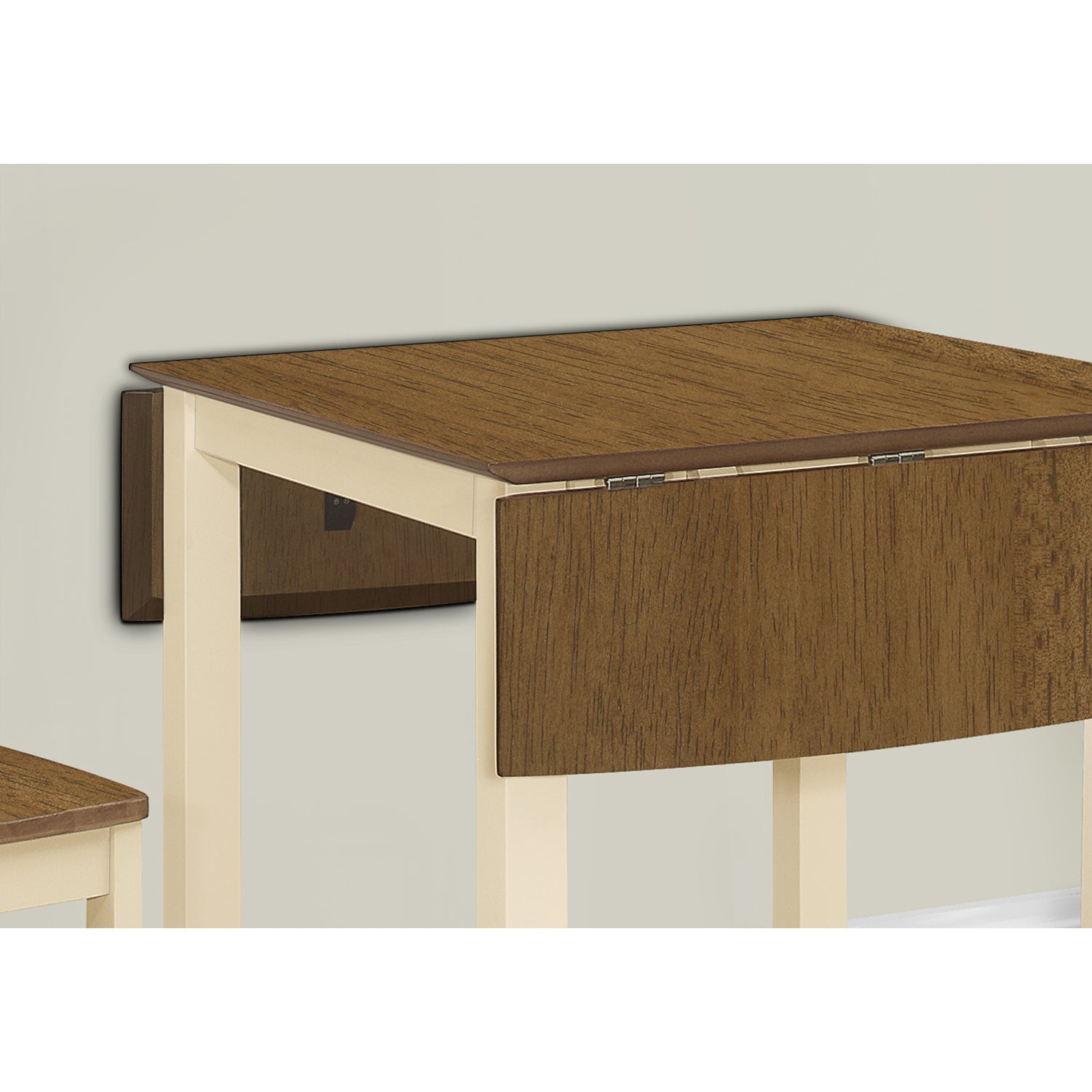 Monarch Specialties I 1327 – Table à manger, rectangulaire 48 po, petit, cuisine, salle à manger, abattant, chêne et crème, pattes en bois, style