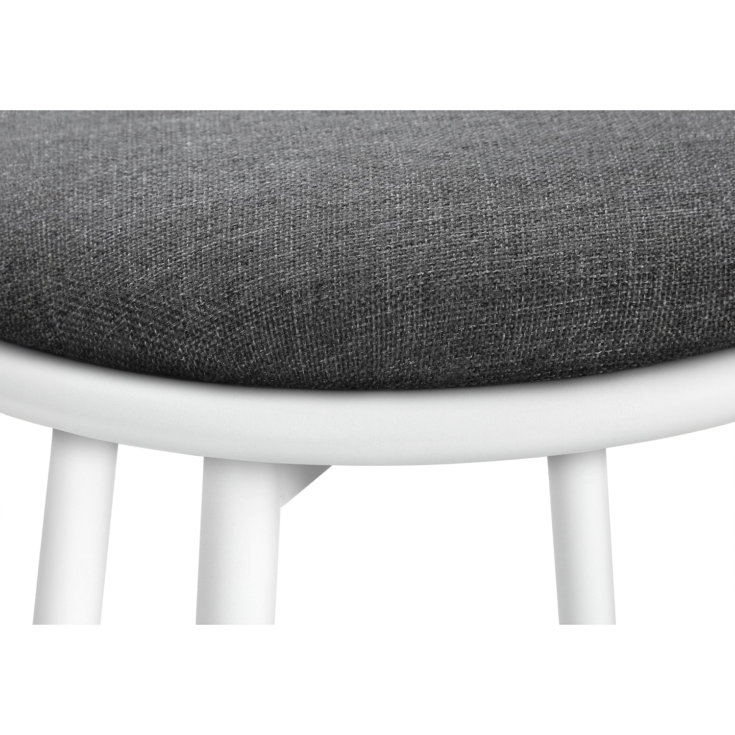 Monarch Specialties – Tabouret de bar I 2397, ensemble de 2, pivotant, hauteur de bar, métal blanc, style cuir gris, contemporain, moderne