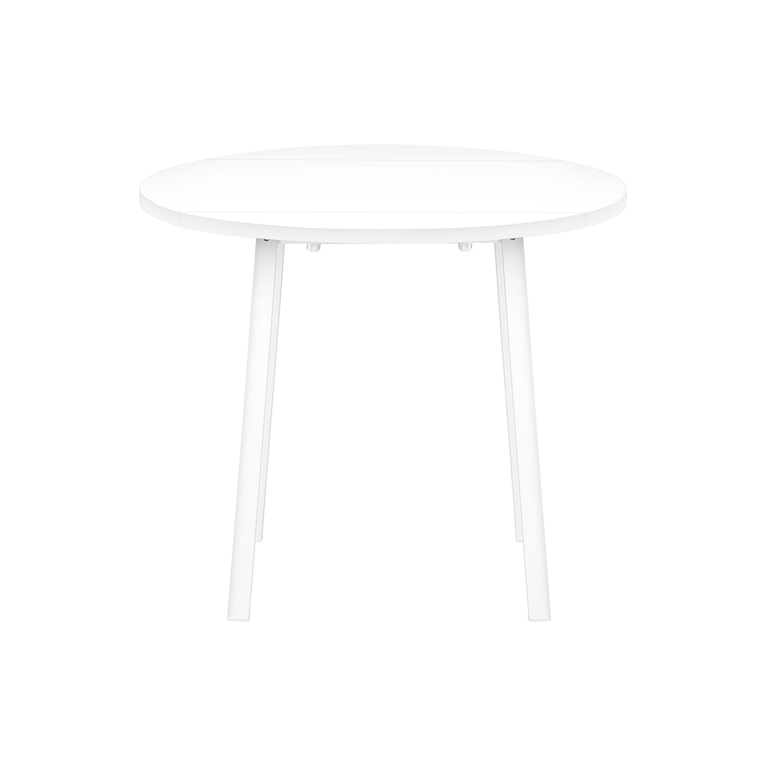 Monarch Specialties I 1011 - Dining Table Set, 3pcs Set, Small, 35" Drop Leaf, Kitchen, White Metal And Laminate, Grey Fabric, Contemporary, Modern