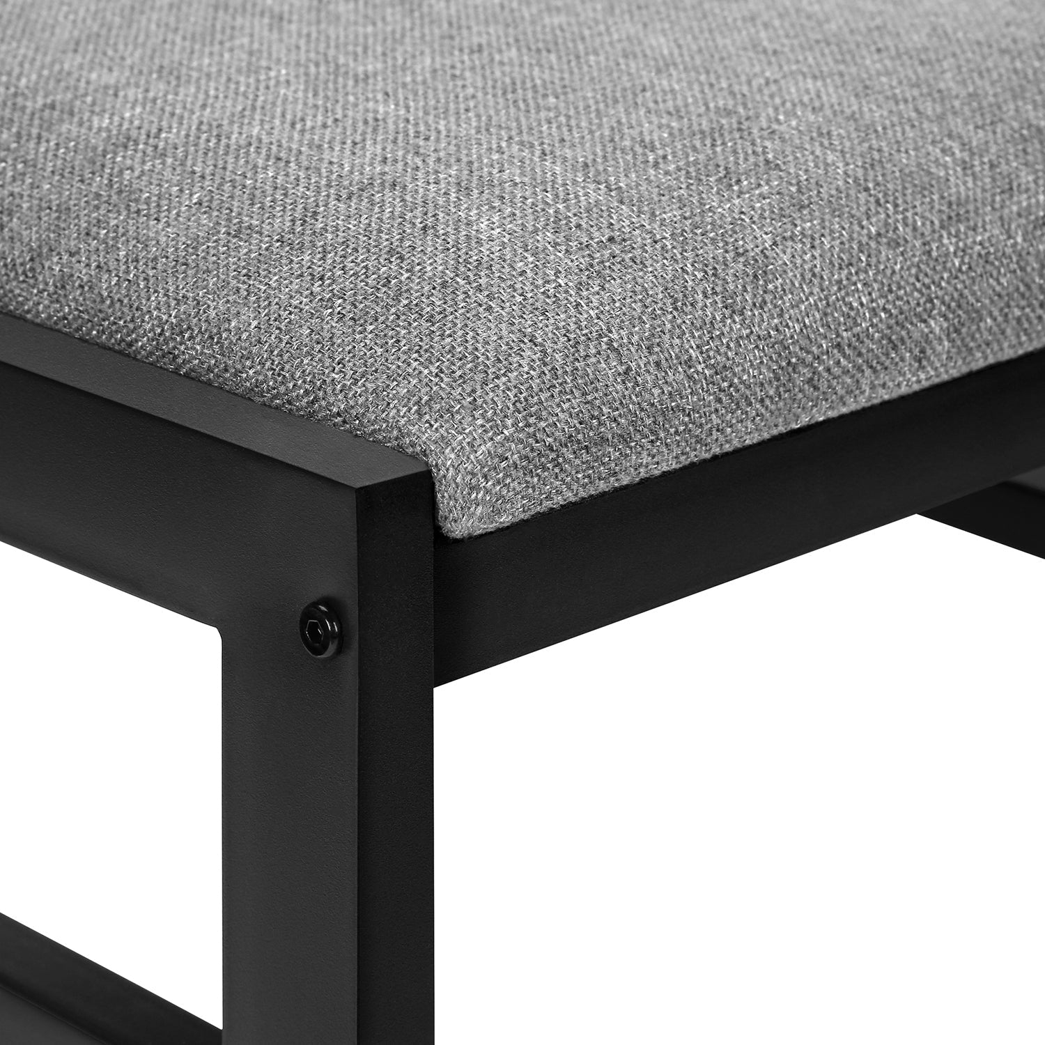 Monarch Specialties I 1007 - Dining Table Set, 3pcs Set, Small, 35" Drop Leaf, Kitchen, Black Metal, Grey Laminate, Contemporary, Modern