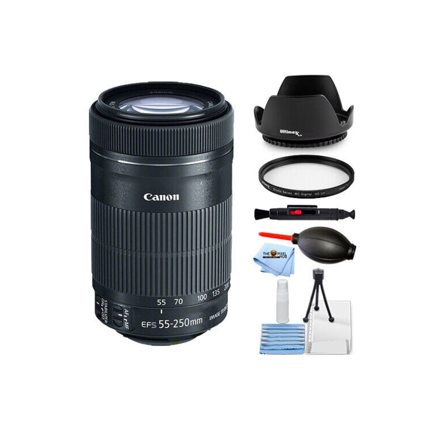 Canon EF-S 55-250mm f/4-5.6 IS STM Lens New in White Box - 7PC