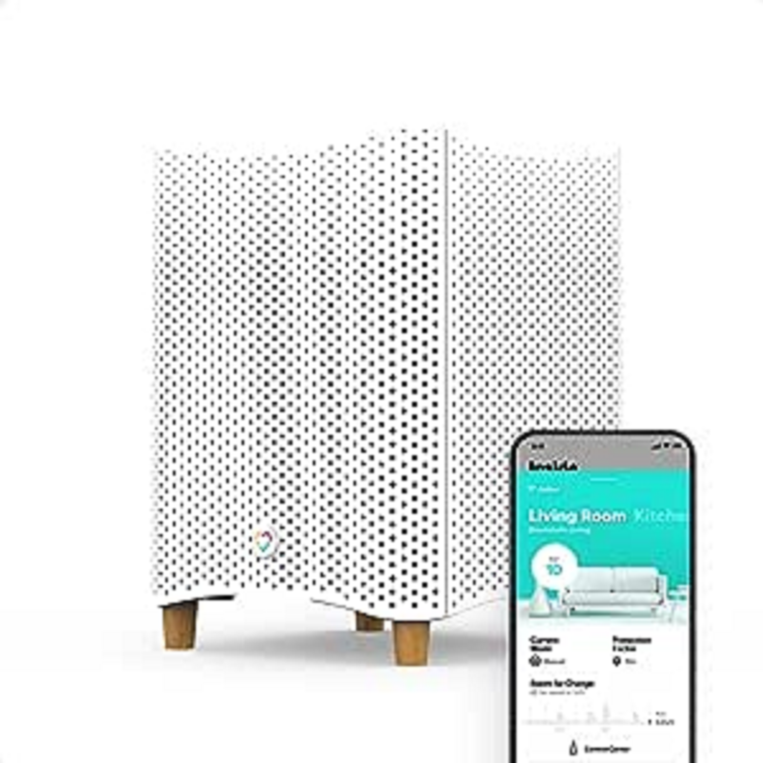 Mila Air Purifier with Basic Breather Filter, High-Performance Filter for Smoke, Allergens, Dust, Pollution & Pet Dander, 447 CADR, 1,000 sq ft
