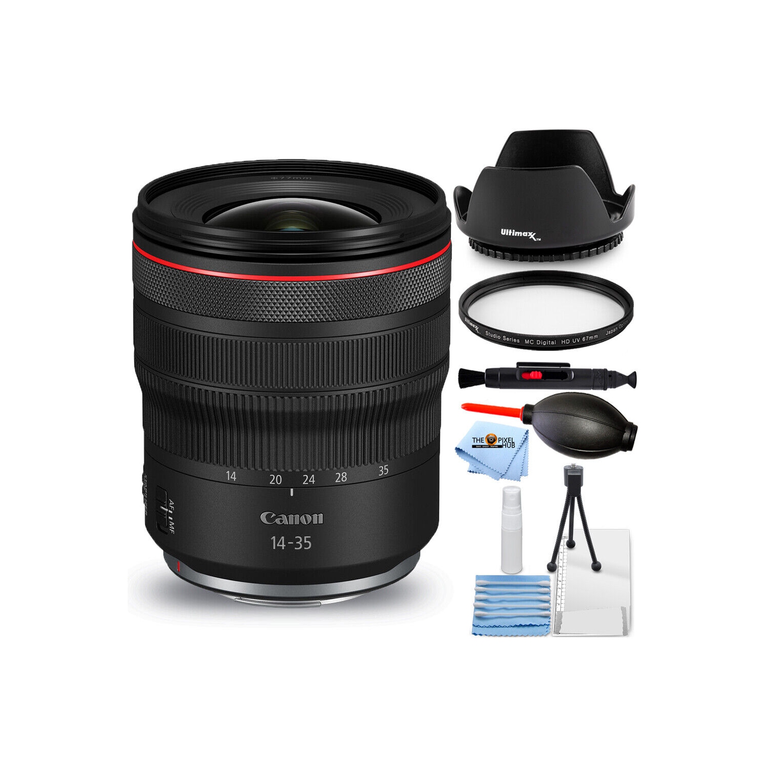 Canon RF 14-35mm f/4L IS USM Lens 4857C002 - 7PC Accessory Bundle