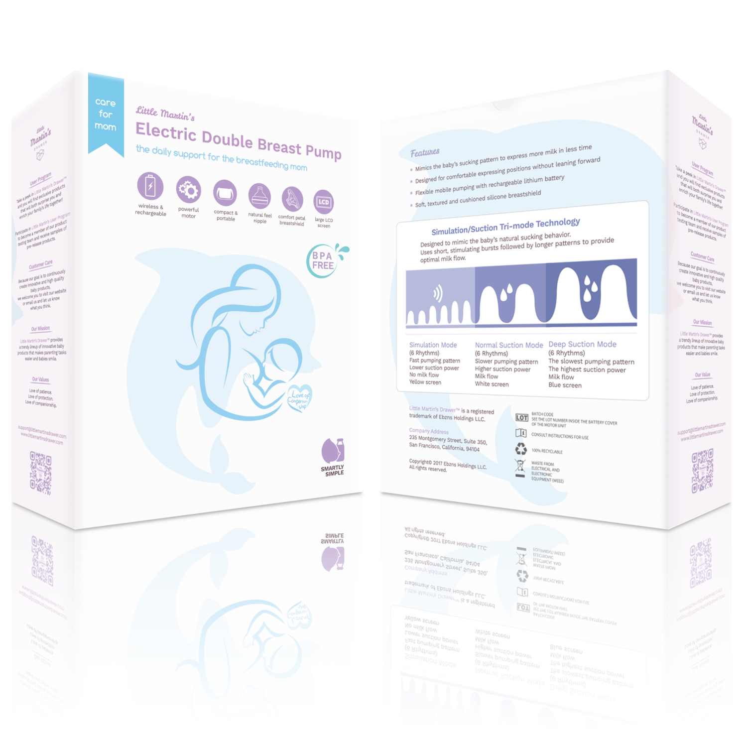 Little Martin's Electric Double Breast Pump With Rechargeable Battery