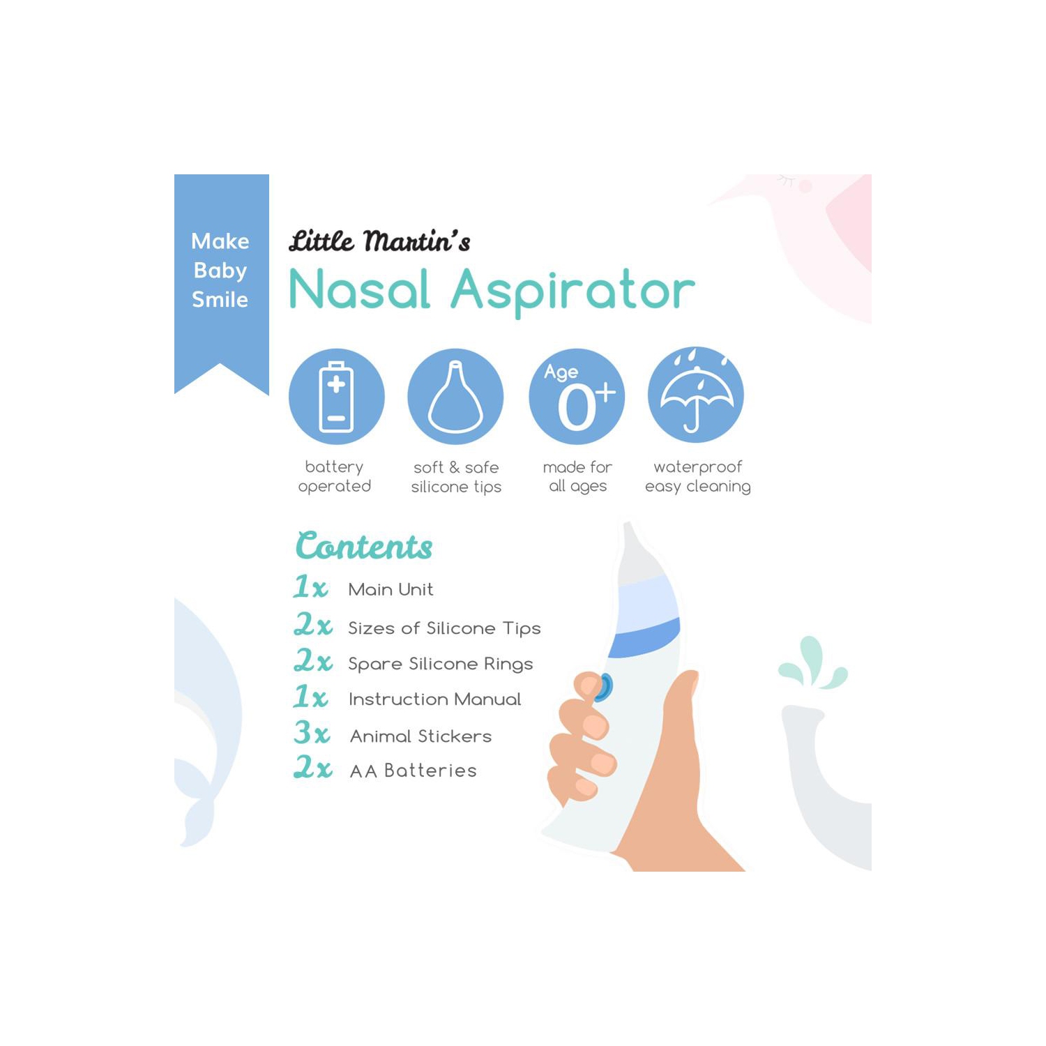 Aspirateur nasal électrique de Little Martin's Baby