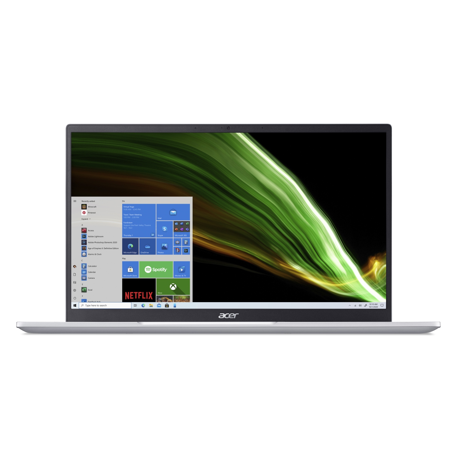 Acer Swift 3 Laptop, 14” FHD (1920 x 1080), AMD Ryzen 3, 8GB RAM, 256GB SSD, AMD Radeon Graphics, Microsoft Windows 10 Home, Pure Silver, SF314-43-R36M