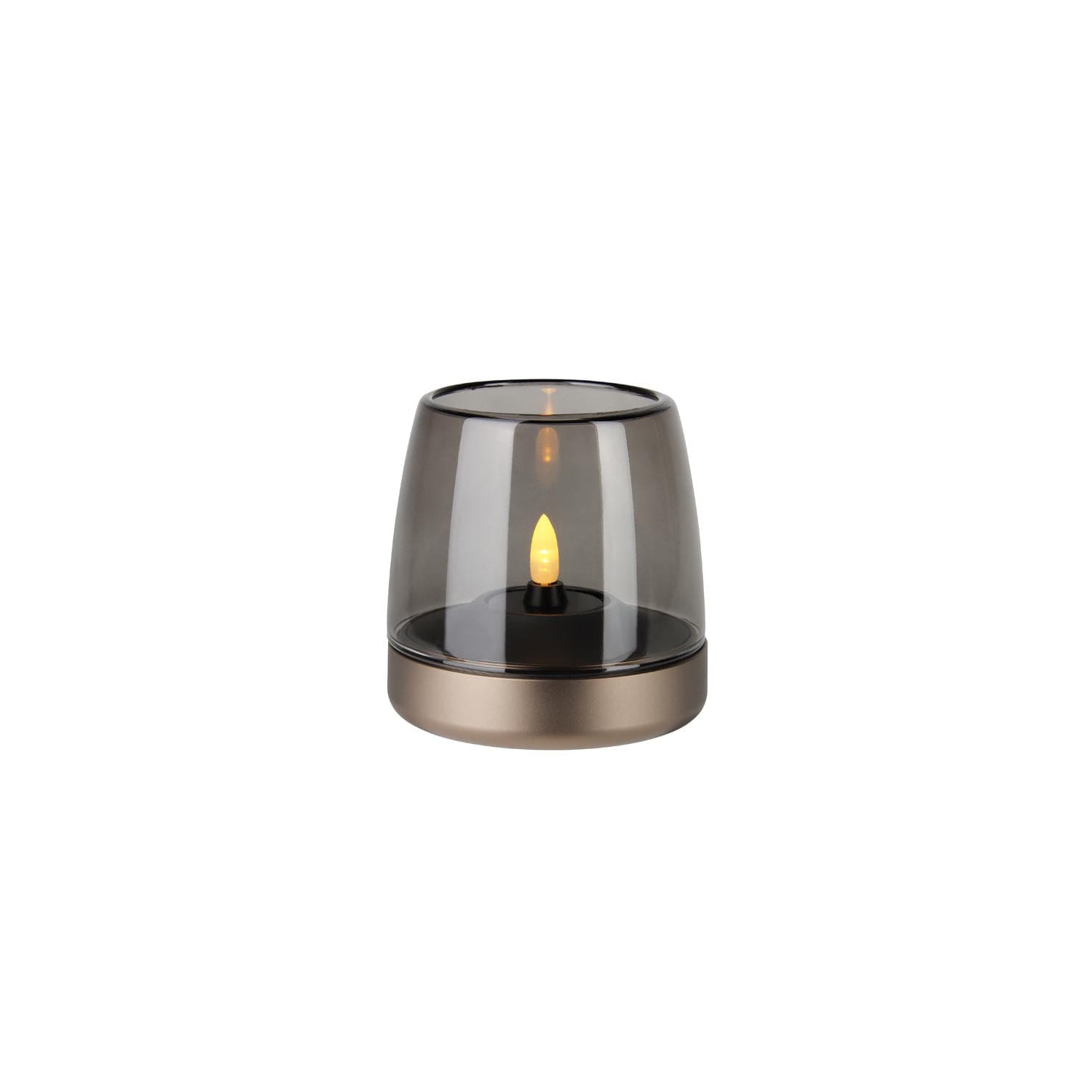 kooduu Glow 10 Flameless LED Candle, 100 hours' autonomy, Frosted Silver
