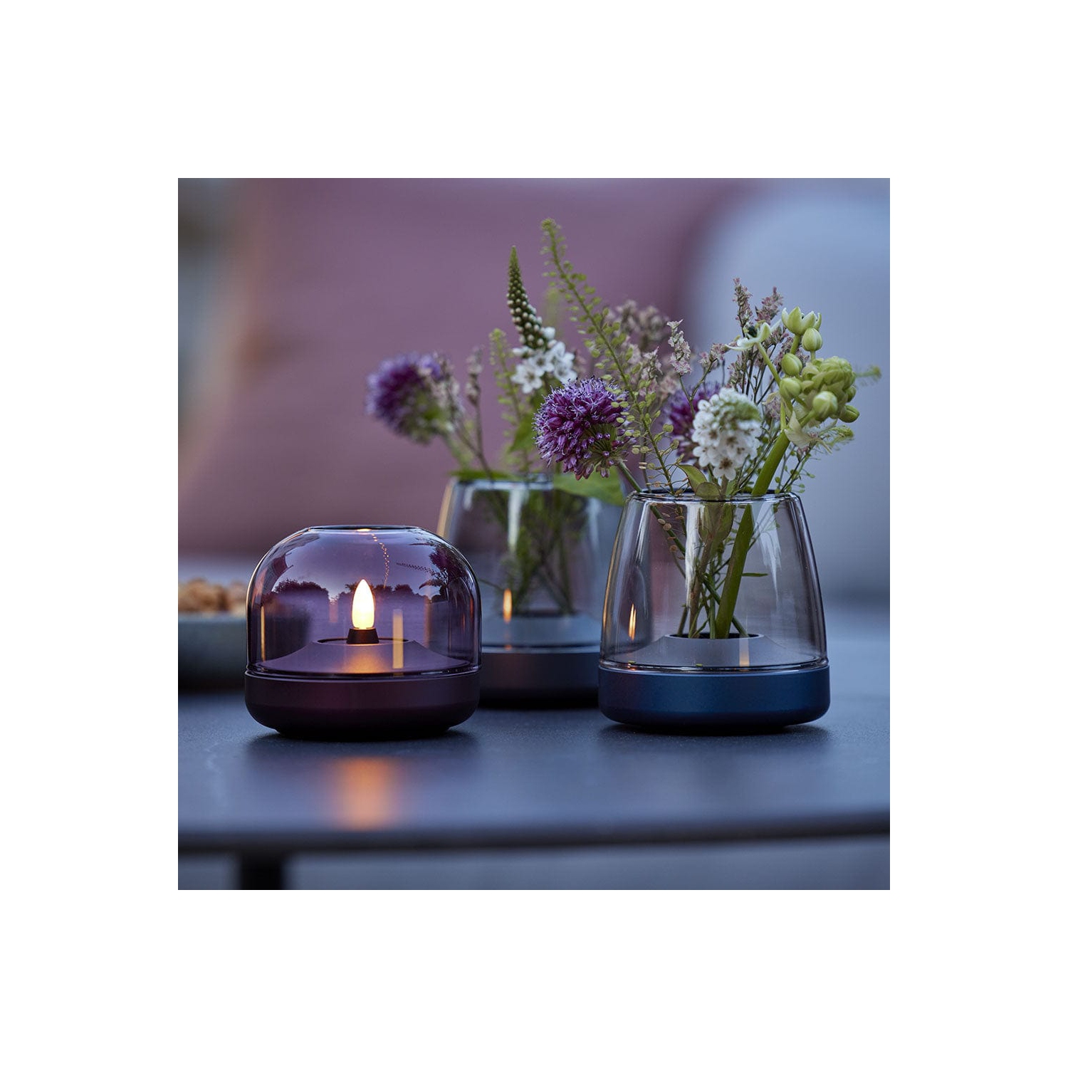 kooduu Glow 10 Flameless LED Candle, 100 hours' autonomy, Cobalt Blue