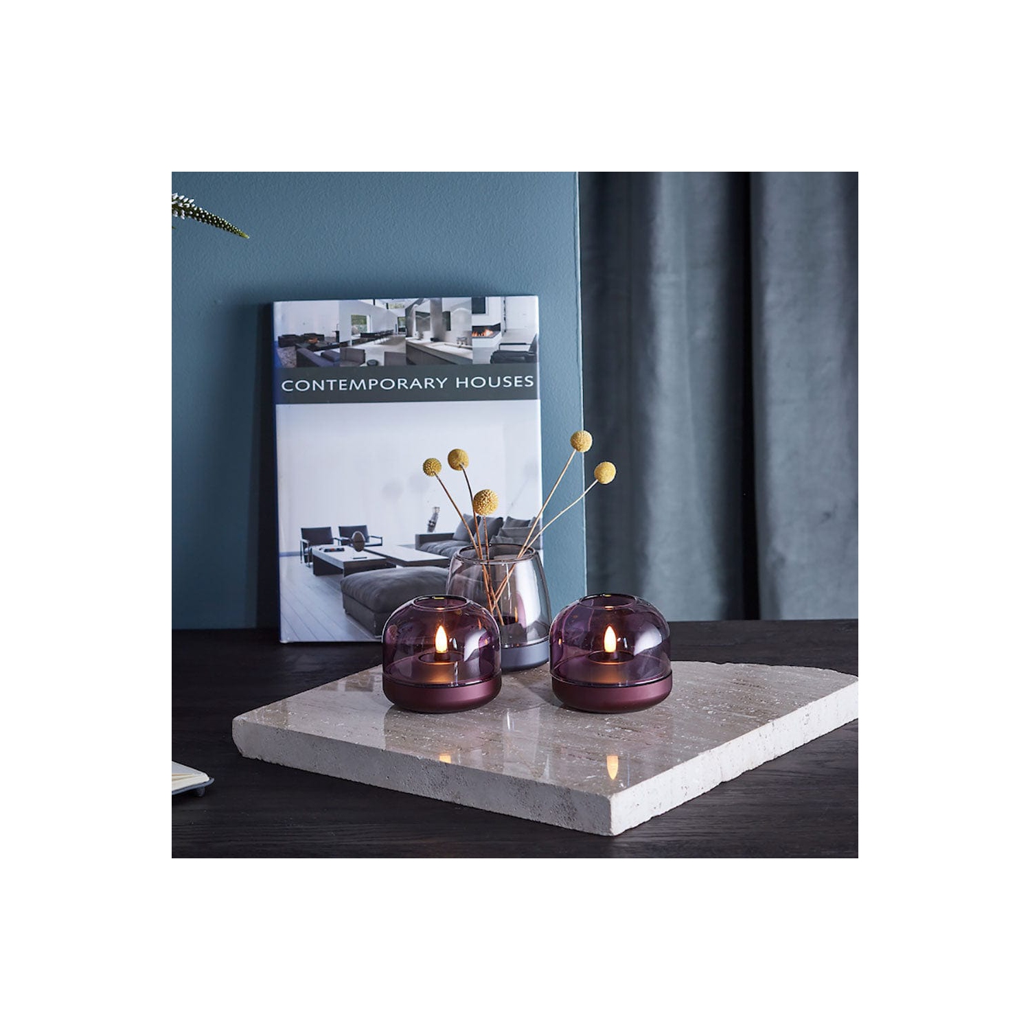 kooduu Glow 10 Flameless LED Candle, 100 hours' autonomy, Cobalt Blue