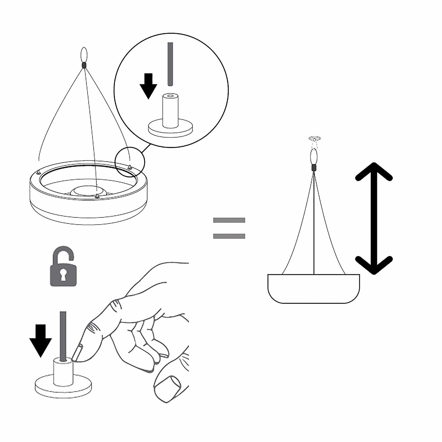 Newgarden Elba 39 LED Hanging Lamp & Planter, Wireless & Rechargeable
