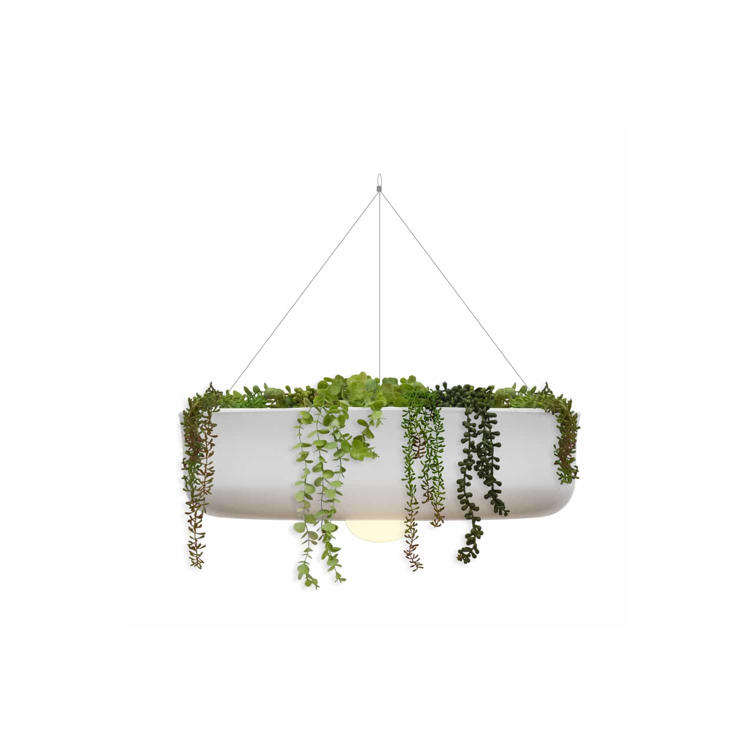 Newgarden Elba 59 LED Hanging Lamp & Planter, Wireless & Rechargeable