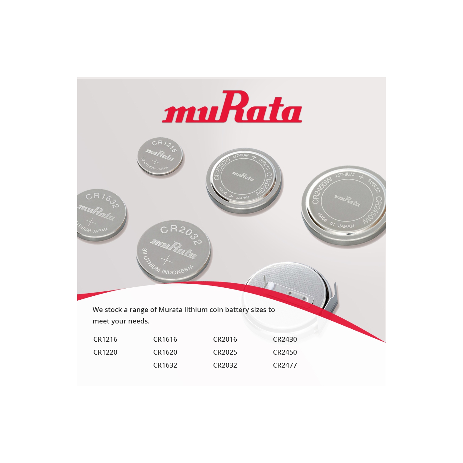 Pile bouton au lithium Murata CR1620 3&nbsp;V - remplace Sony CR1620