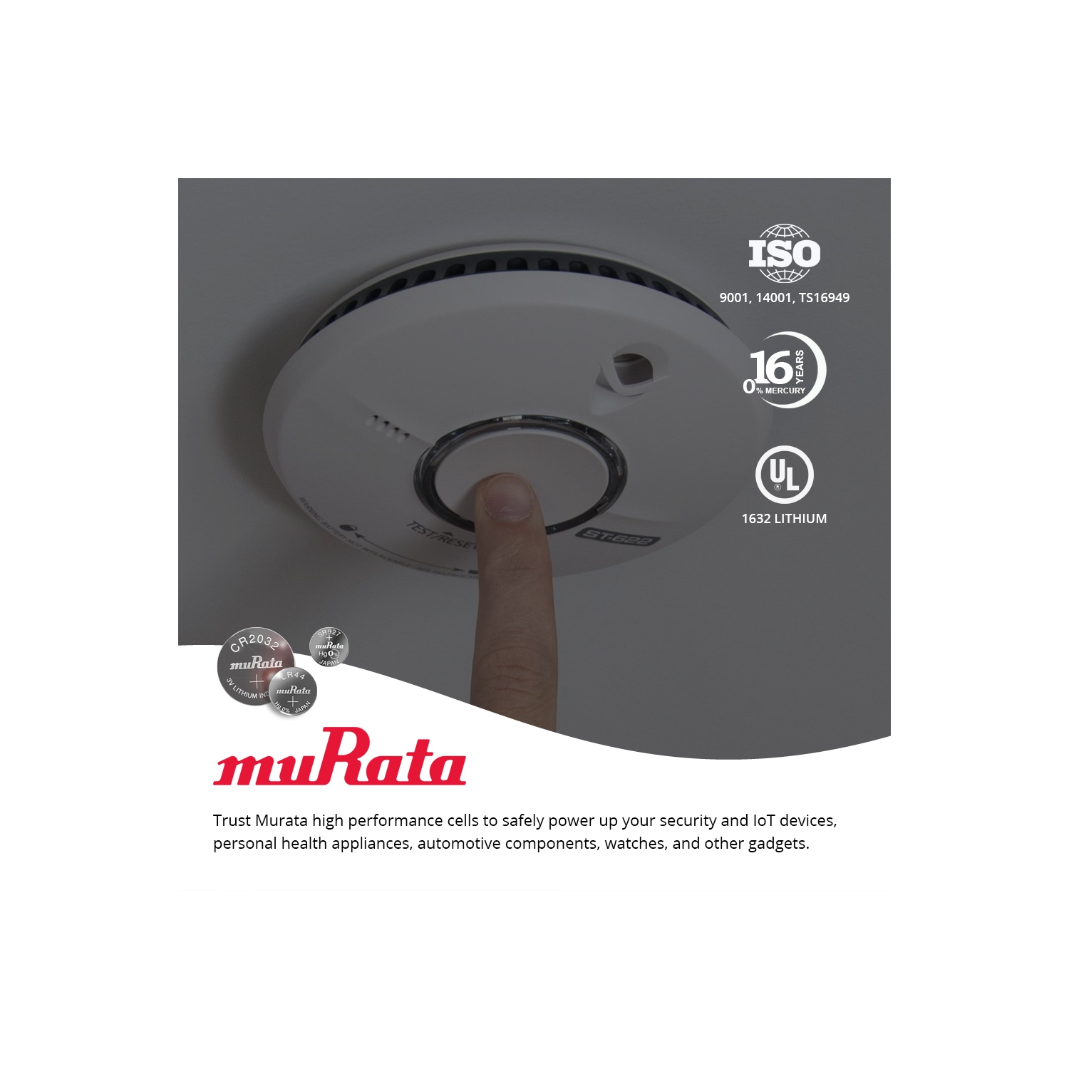 Pile bouton au lithium Murata CR1620 3&nbsp;V - remplace Sony CR1620