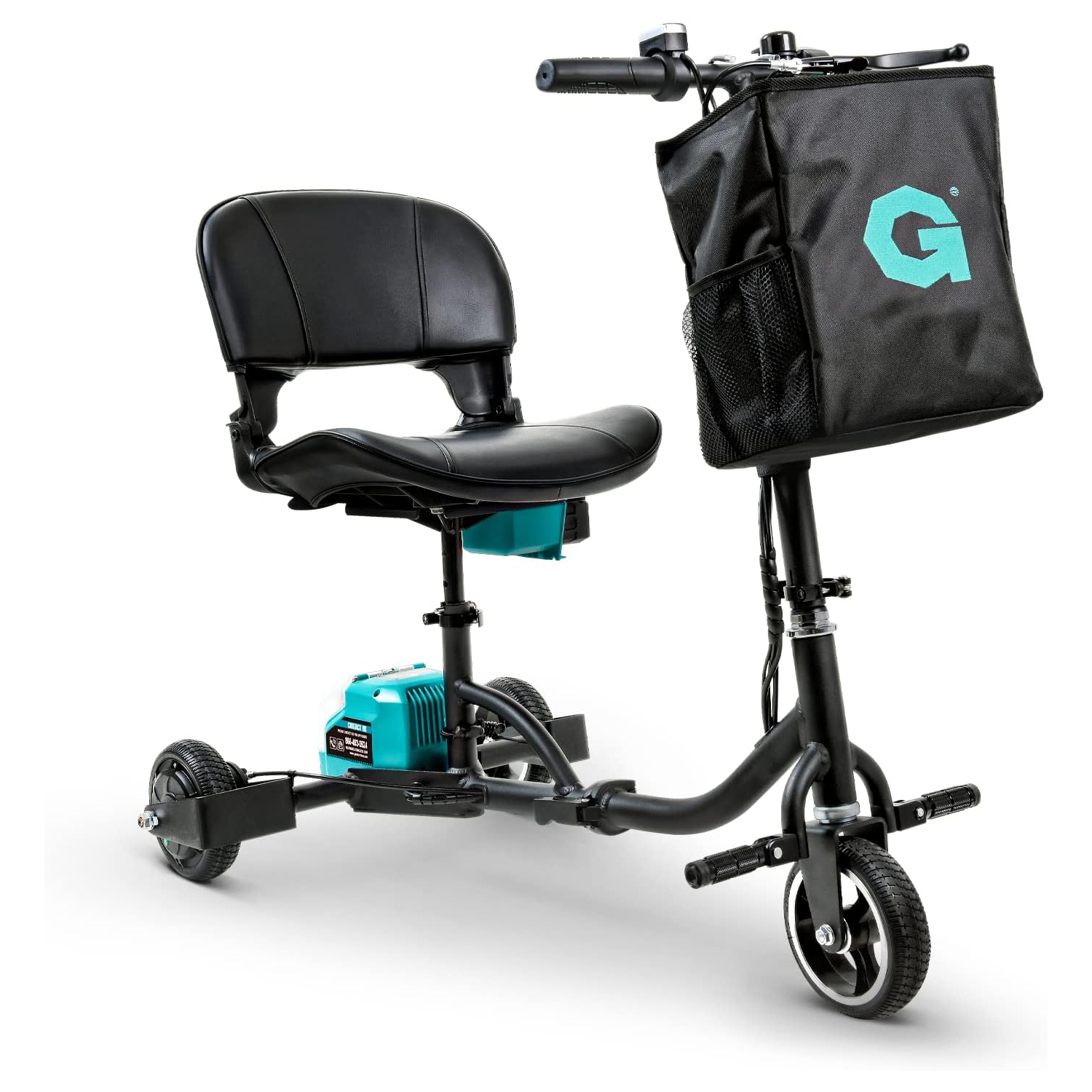 G 3-Wheel Electric Mobility Scooter: Ultra-Compact, Lightweight, Long-Range with Detachable 48V Battery, 125kg Max Load