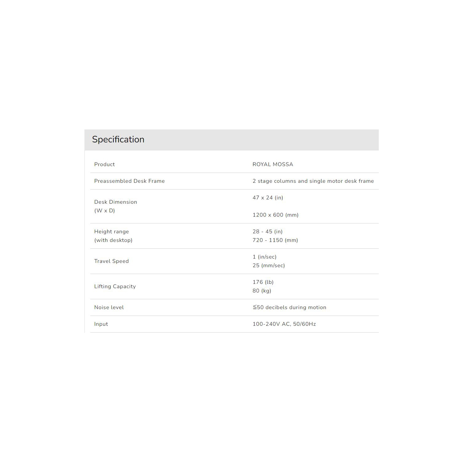 Cougar – Bureau debout à réglage électrique de 120 47,2 po avec surface givrée antirayure, passe-câble, écran ACL à hauteur réglable, conception