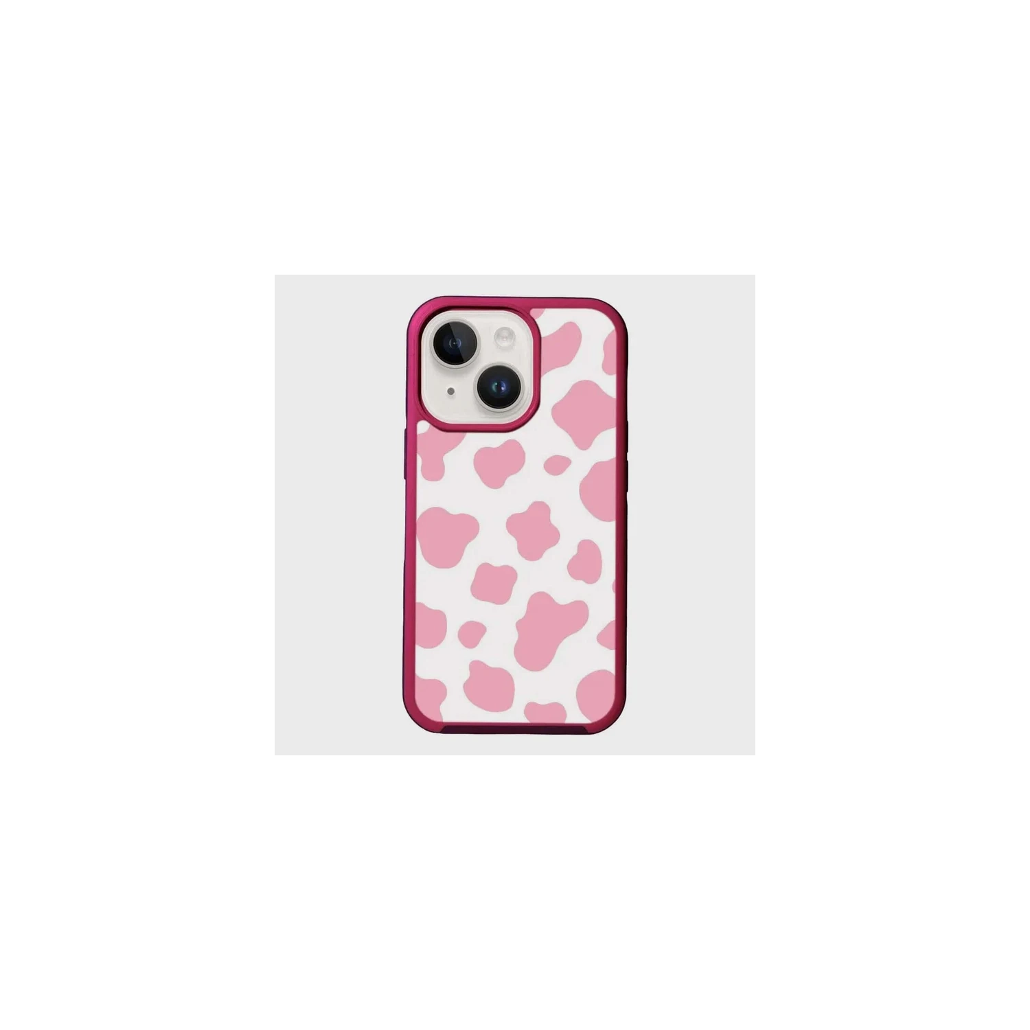 MagSafe iPhone 14 Pink Cow Print Case