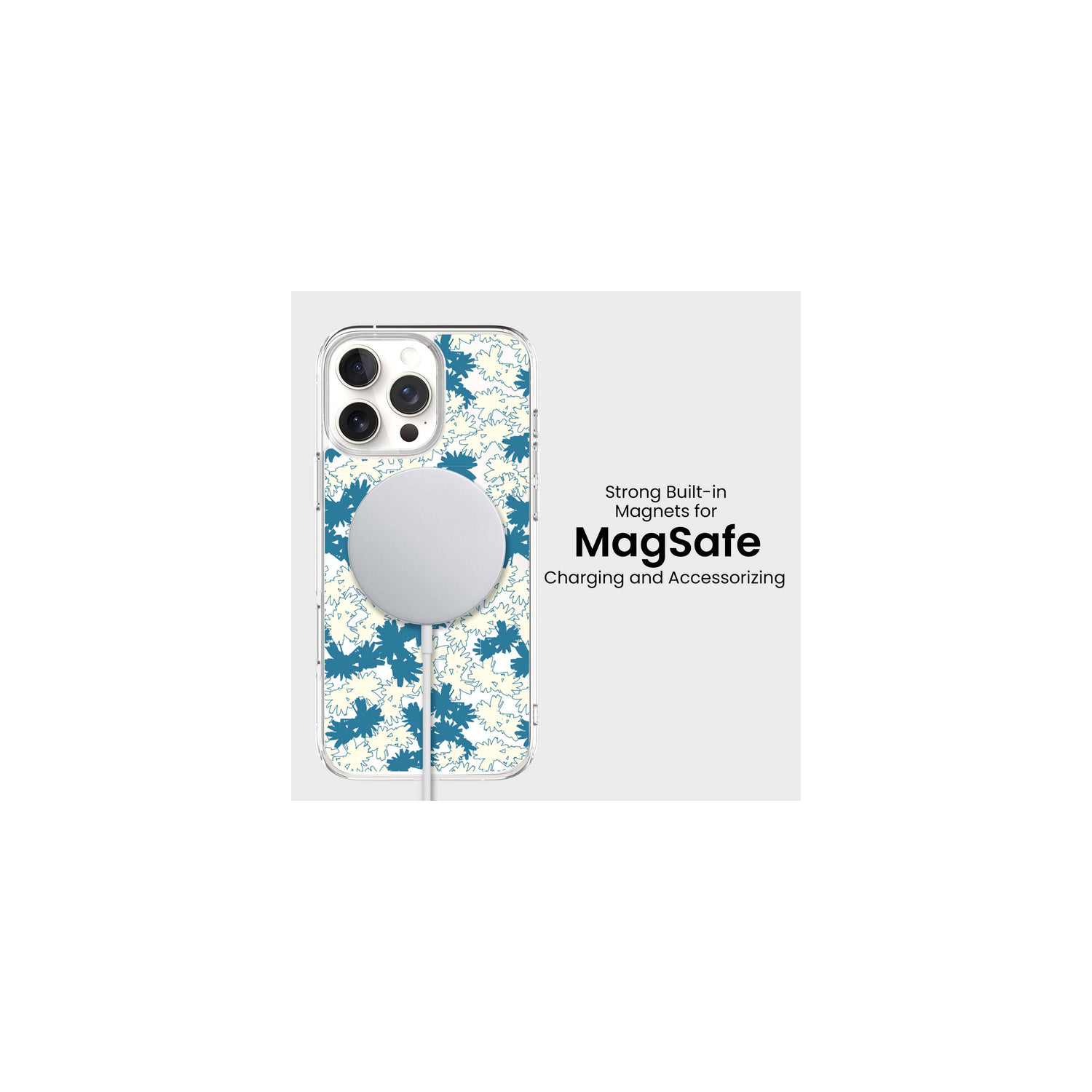 MagSafe iPhone 14 Pink Cow Print Case